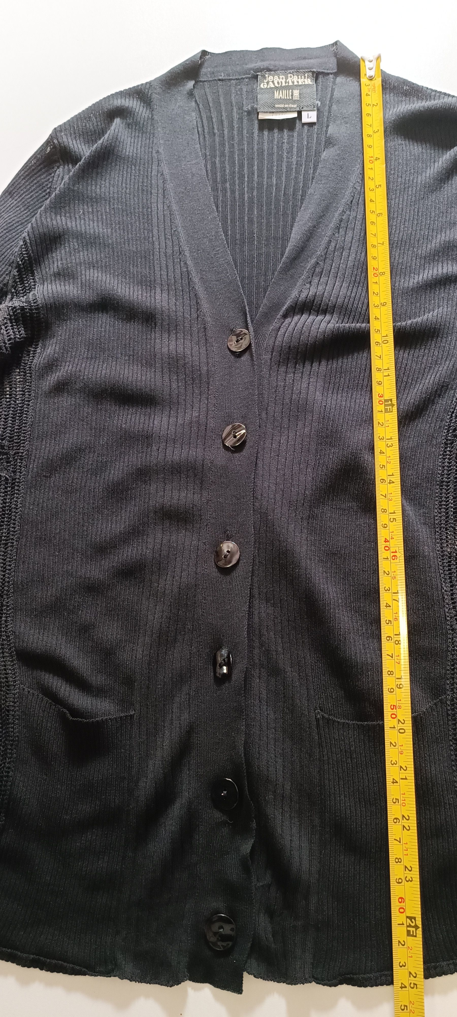 Jean Paul Gaultier 2000's - Black cotton jacket, with ribbed fabric Size M / US 6-8 / IT 42-44 - 17 Thumbnail
