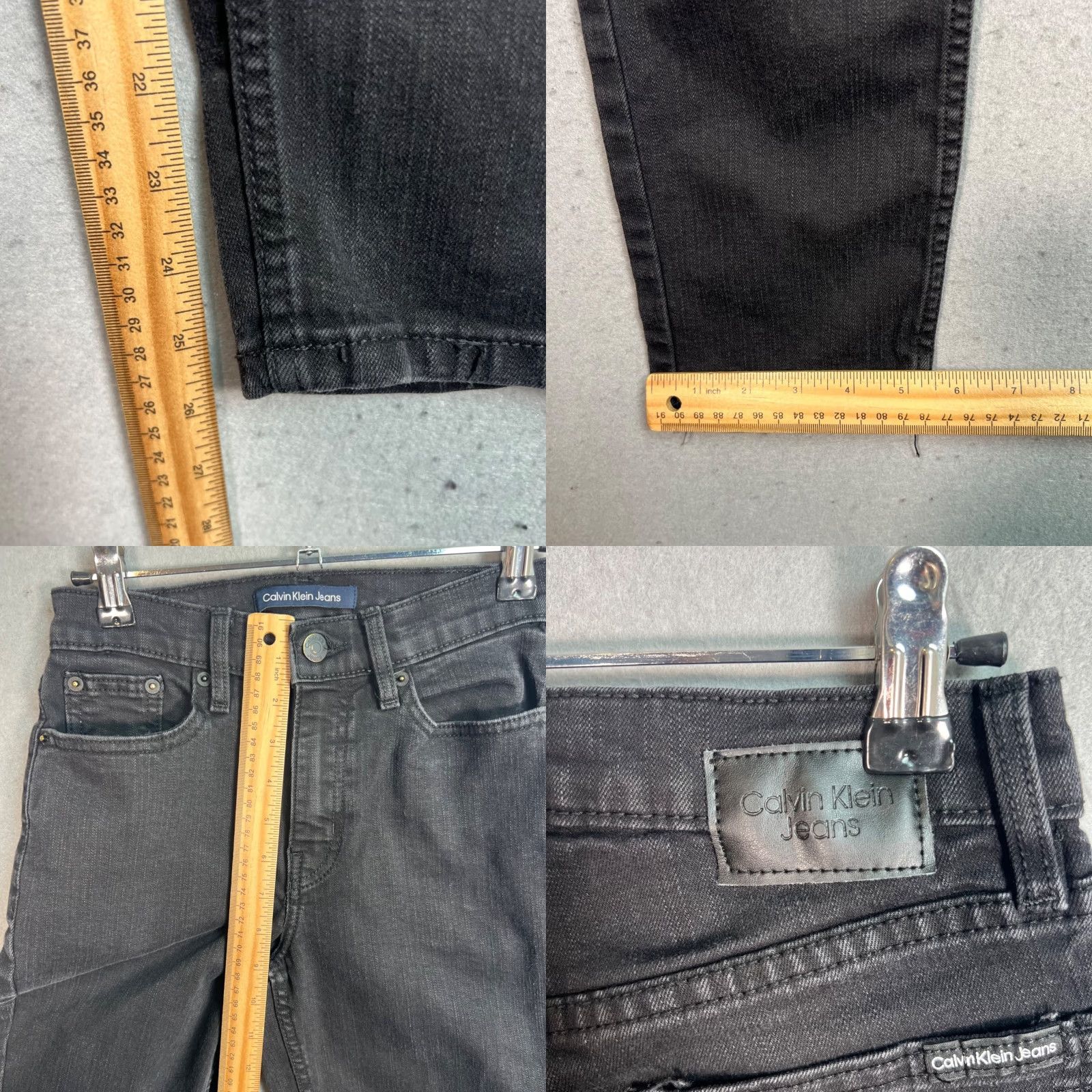 Calvin Klein Calvin Klein Jeans Slim Fit Womens Black Denim Size 25 Jeans Size 42" / US 20 - 8 Thumbnail