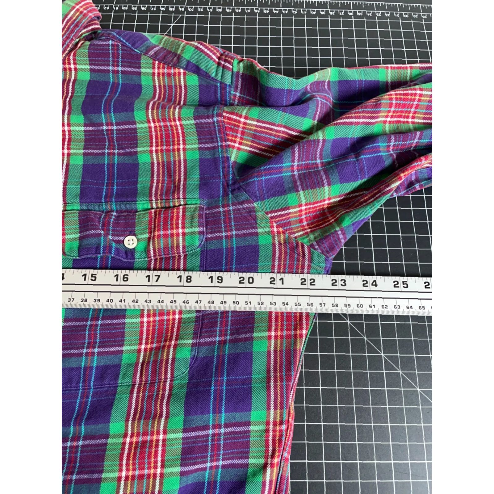 Ralph Lauren Ralph Lauren Workshirt Shirt Mens Medium Purple Plaid Flannel Button-Down Collar Casual Size US M / EU 48-50 / 2 - 5 Thumbnail
