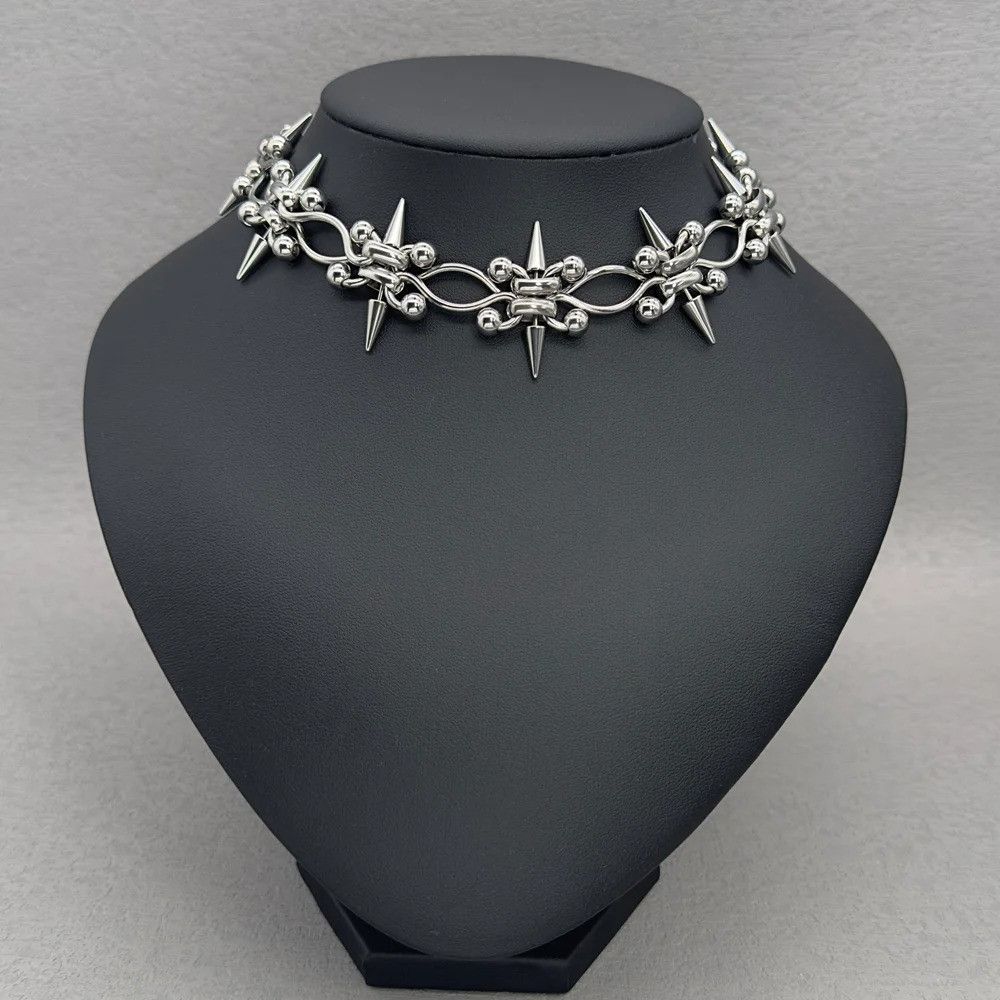 Jewelry Double Layer Chain Cross Choker Size ONE SIZE - 5 Thumbnail