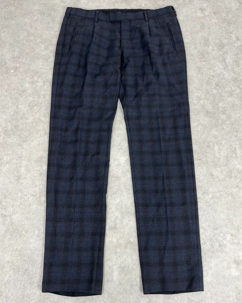 Gucci 2000s Gucci Navy Checkered Tailored Pants Size US 34 / EU 50 - 1 Thumbnail