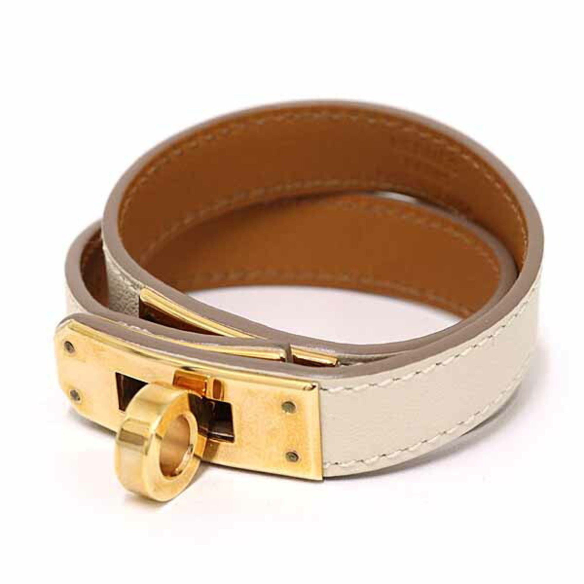 Hermes Hermes Hermès Kelly Double Tour Leather Bracelet in Swift with T Stamp (2015) Size ONE SIZE - 1 Thumbnail