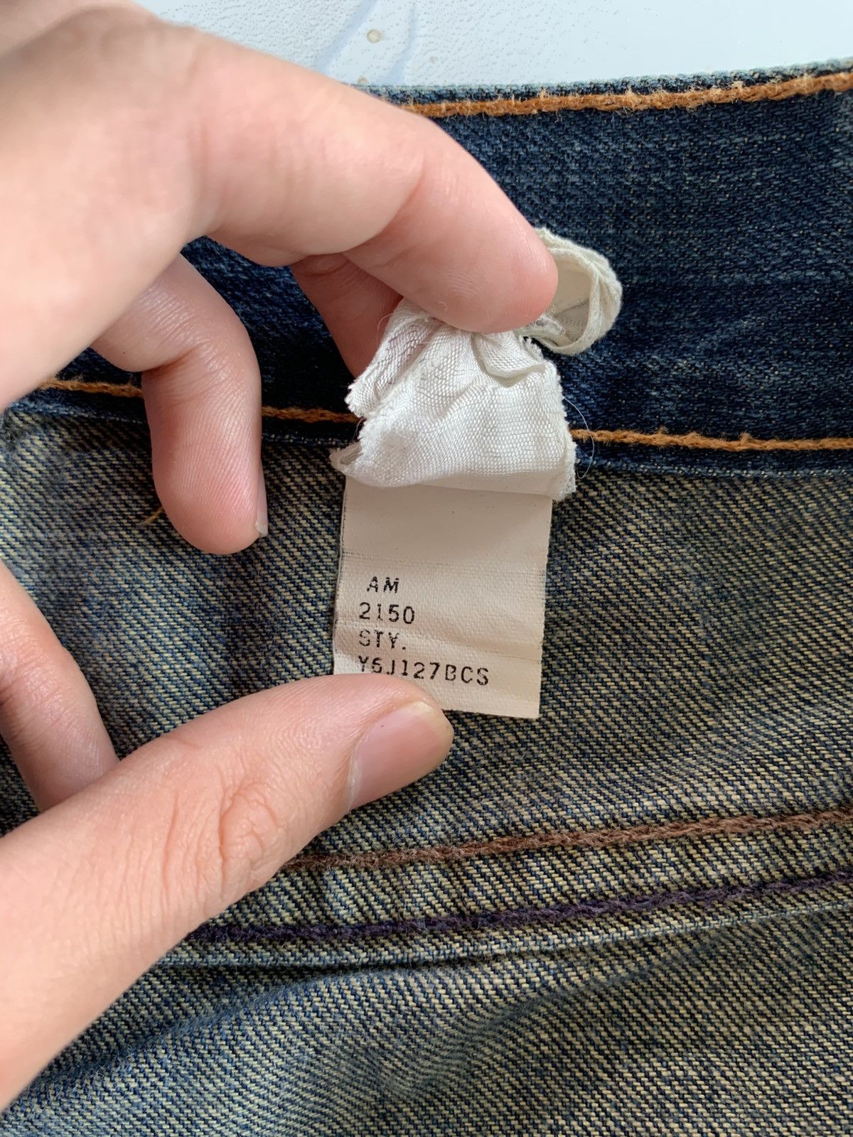 Armani Exchange VINTAGE AX ARMANI EXCHANGE SELVEDGE USA FADED DENIM Size US 37 - 19 Thumbnail