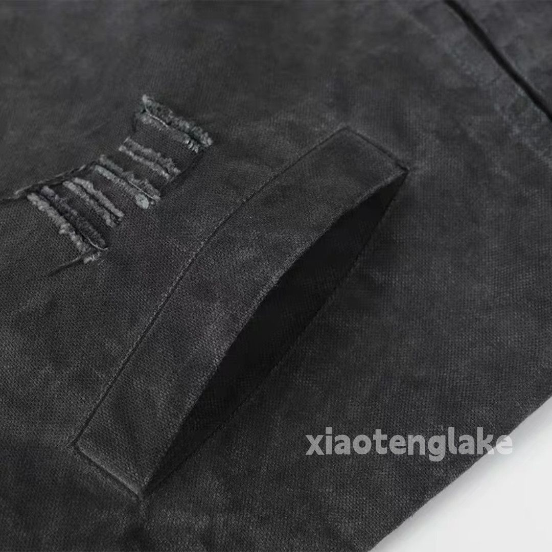 Washed faded utility punk yuppie grunge cargo jacket