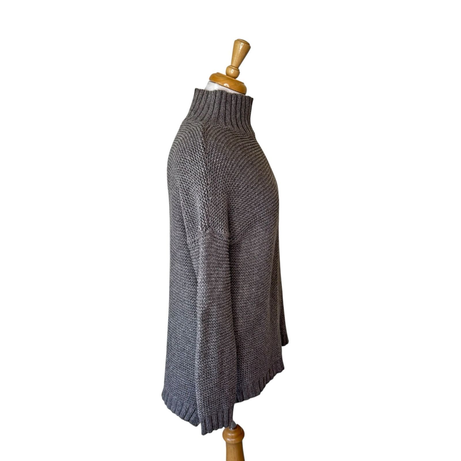 Marine Layer MARINE LAYER Chucky Wool Cotton Knit Turtleneck Sweater Gray Size S / US 4 / IT 40 - 5 Thumbnail
