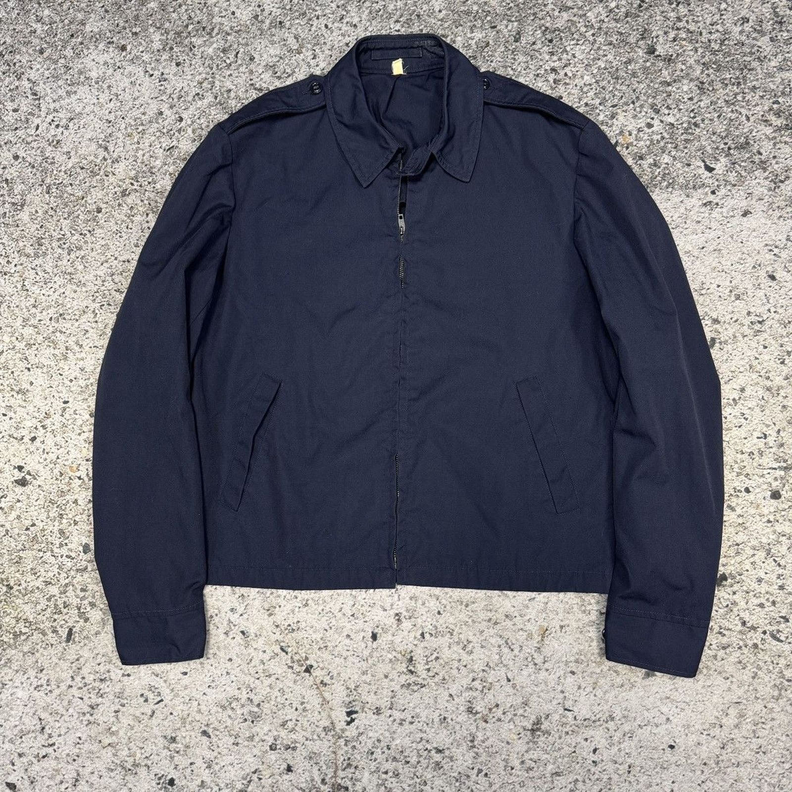 Vintage Vintage Faded Navy Blue Zip Up Work Jacket ERD Grunge Chrome Size US L / EU 52-54 / 3 - 5 Thumbnail