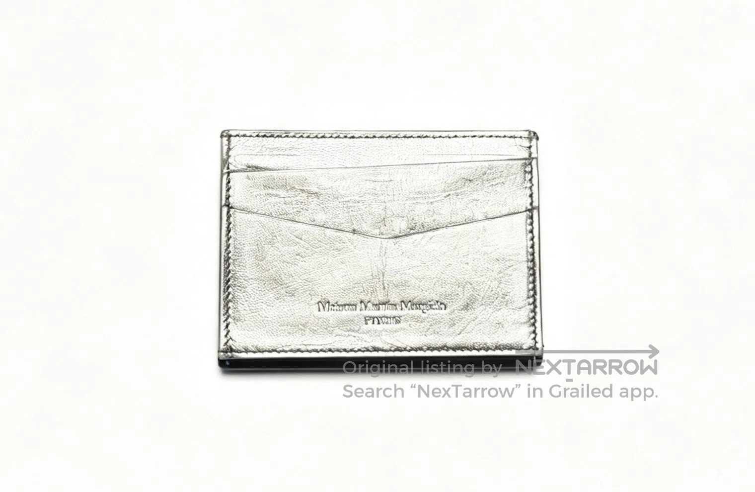 Maison Margiela Maison Martin Margiela Silver Leather Cardholder. Size ONE SIZE - 1 Thumbnail