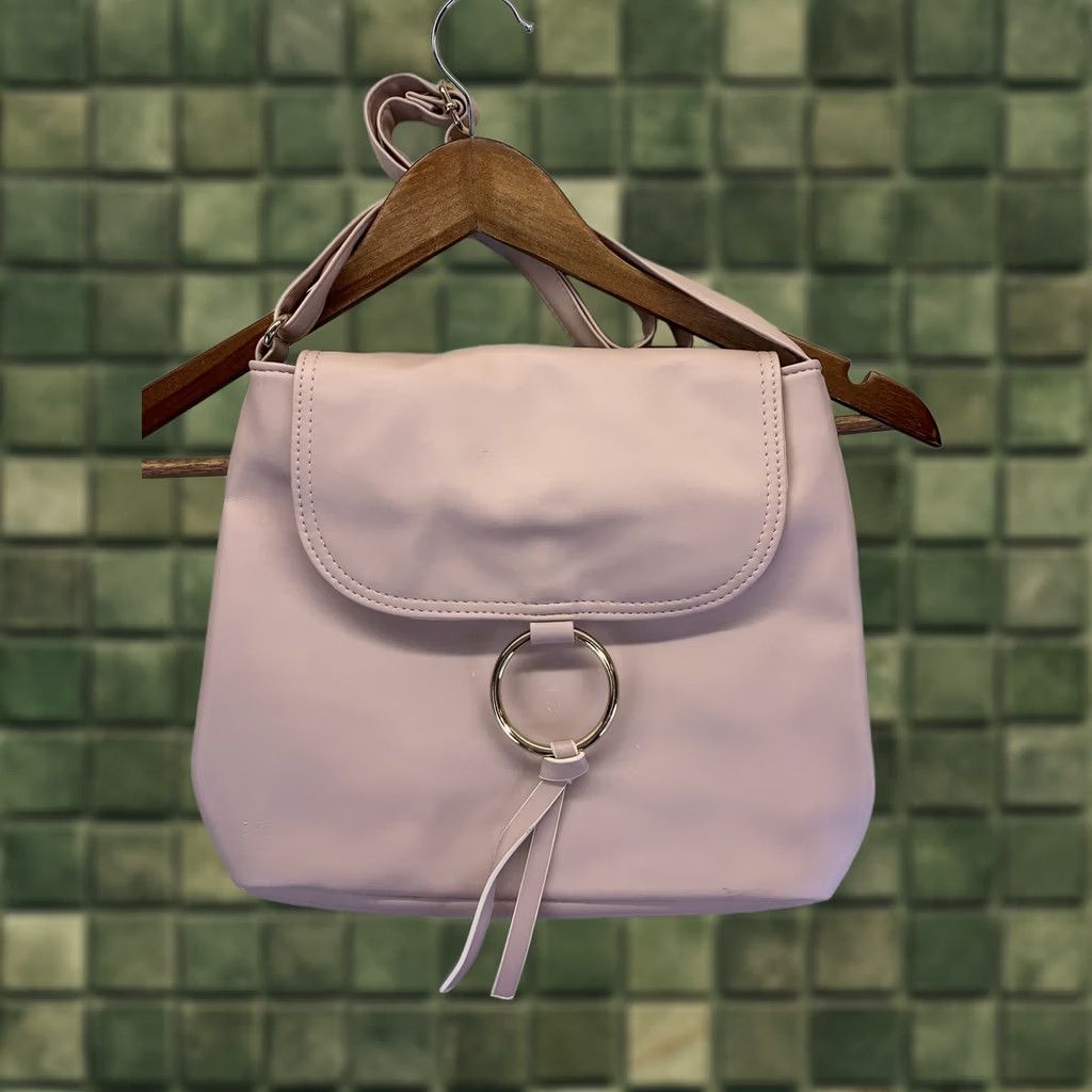 Vintage Womens Faux Leather Blush Pink Purse Satchel Bag Shoulder Bag-6209 Size ONE SIZE - 1 Thumbnail