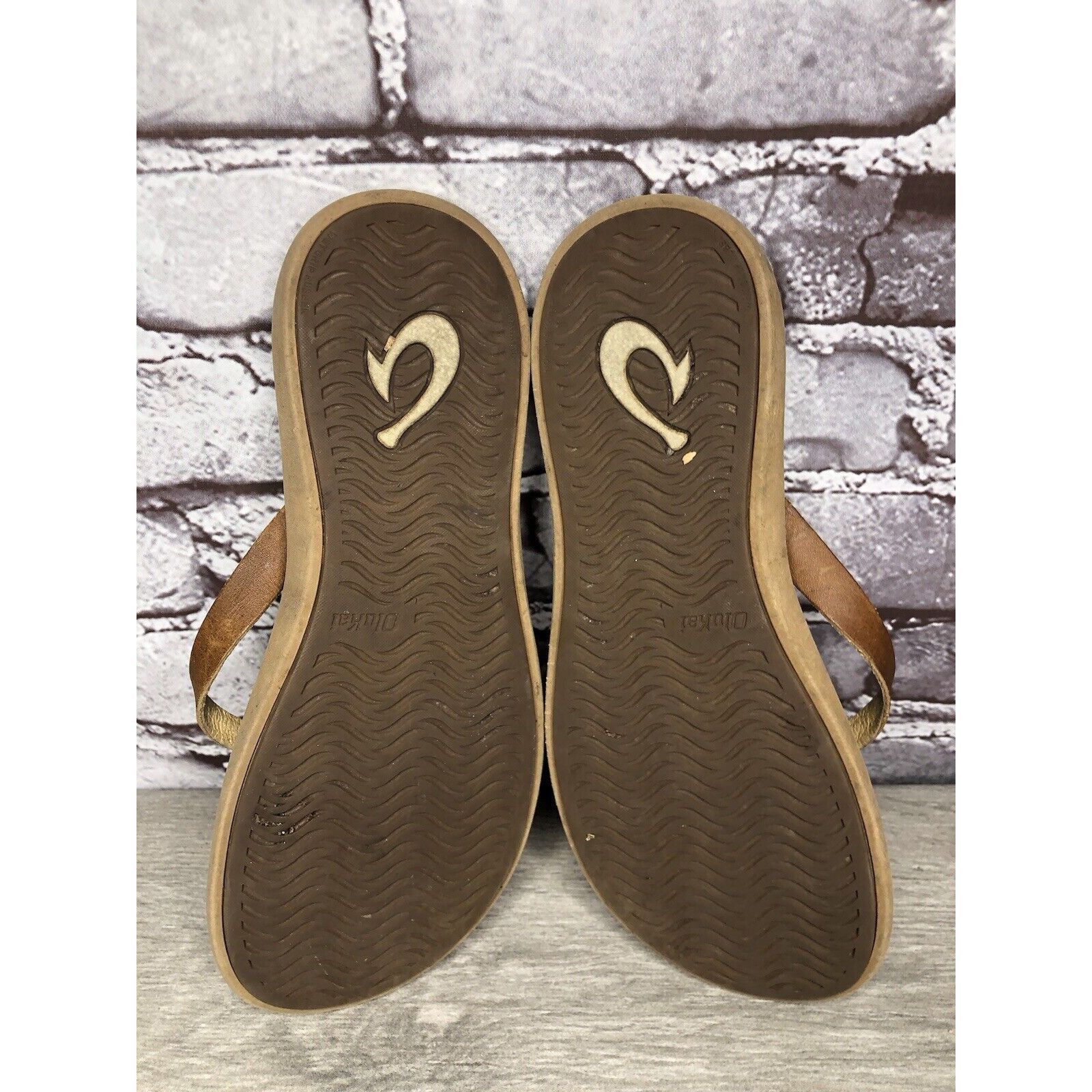 Olukai OluKai Kapehe Luana Sahara Brown Leather Flip Flop Sandals W Size US 7 / IT 37 - 6 Thumbnail