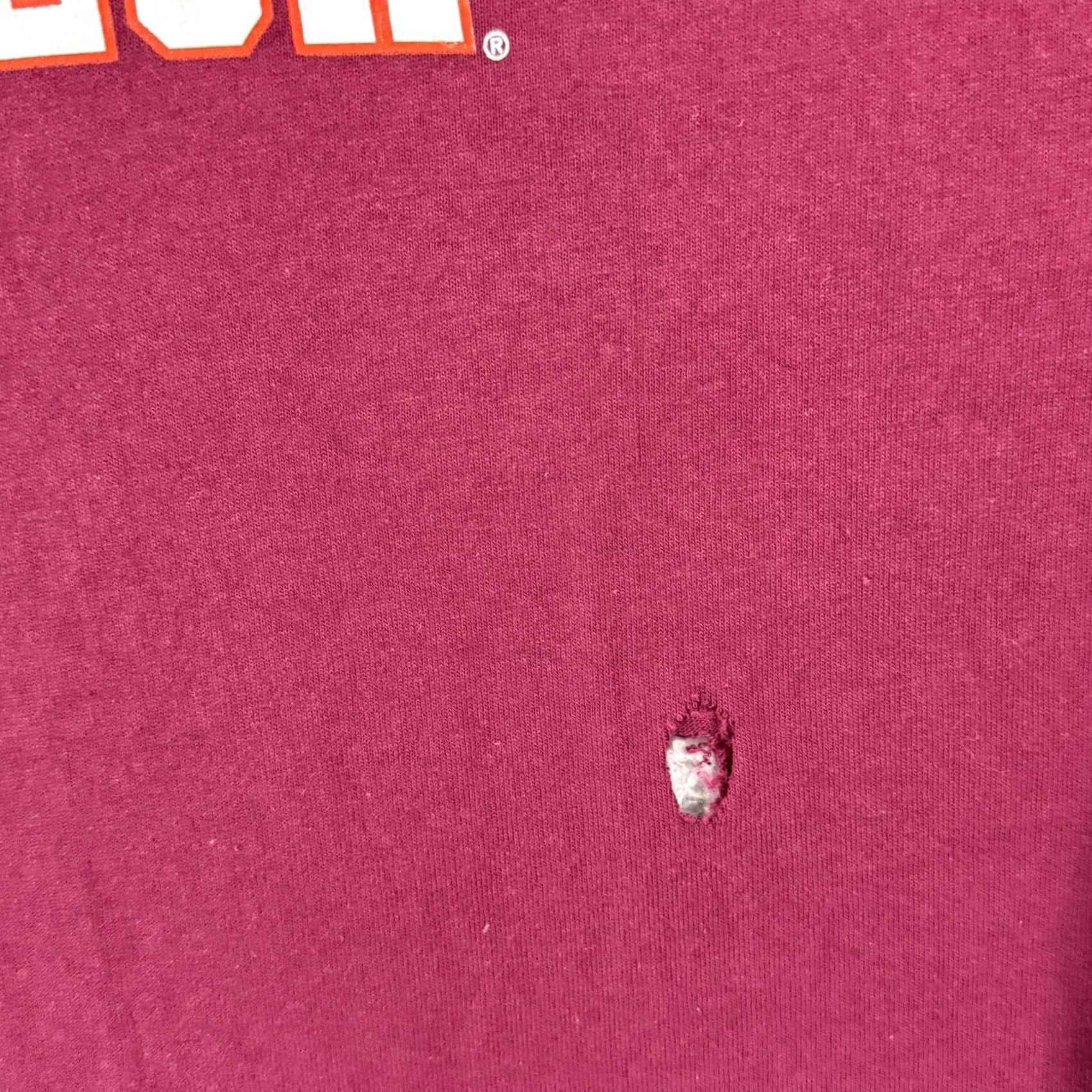Nike VINTAGE Nike Virginia Tech Hokies Shirt Men XL 90s Long Sleeve Center Swoosh Red NCAA College USA Football Size US XL / EU 56 / 4 - 6 Thumbnail