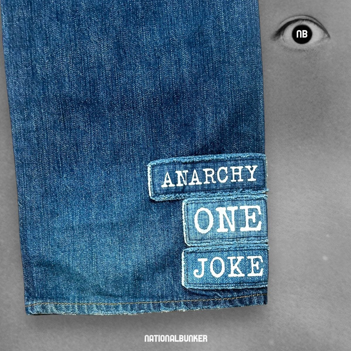 Number (N)ine Number (N)ine S/S02 The Modern Age Patch Denim Jeans Blue Size US 30 / EU 46 - 11 Thumbnail
