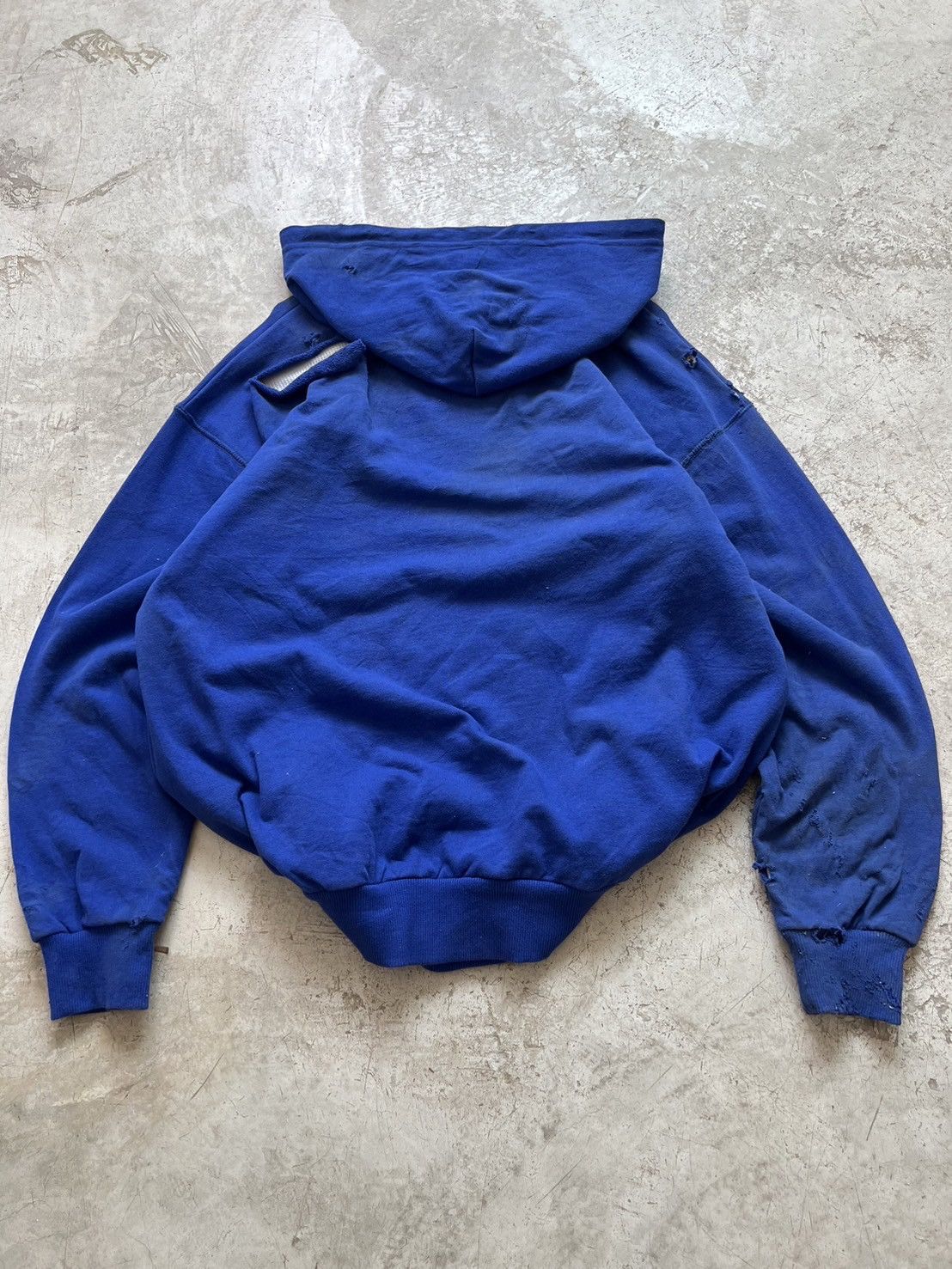 Vintage Thrashed Vintage 90s Thermal Hoodie Distressed Grunge Size US S / EU 44-46 / 1 - 6 Thumbnail