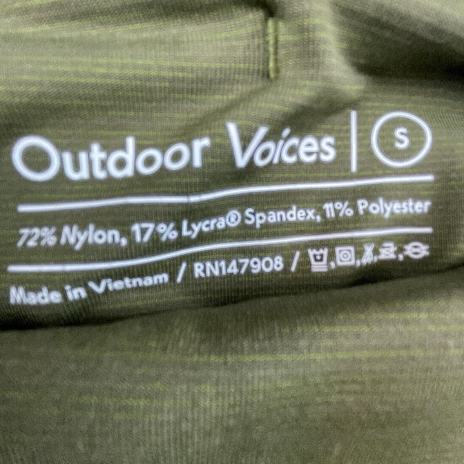 Outdoor Voices Outdoor Voices Leggings Women Small Green Ankle Stretch Soft Size 24" / US 00 / IT 34 - 3 Thumbnail