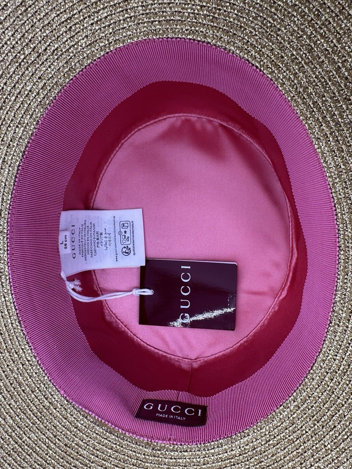 Gucci New Gucci Woman's Hat Size-L-58cm gold Size ONE SIZE - 8 Thumbnail