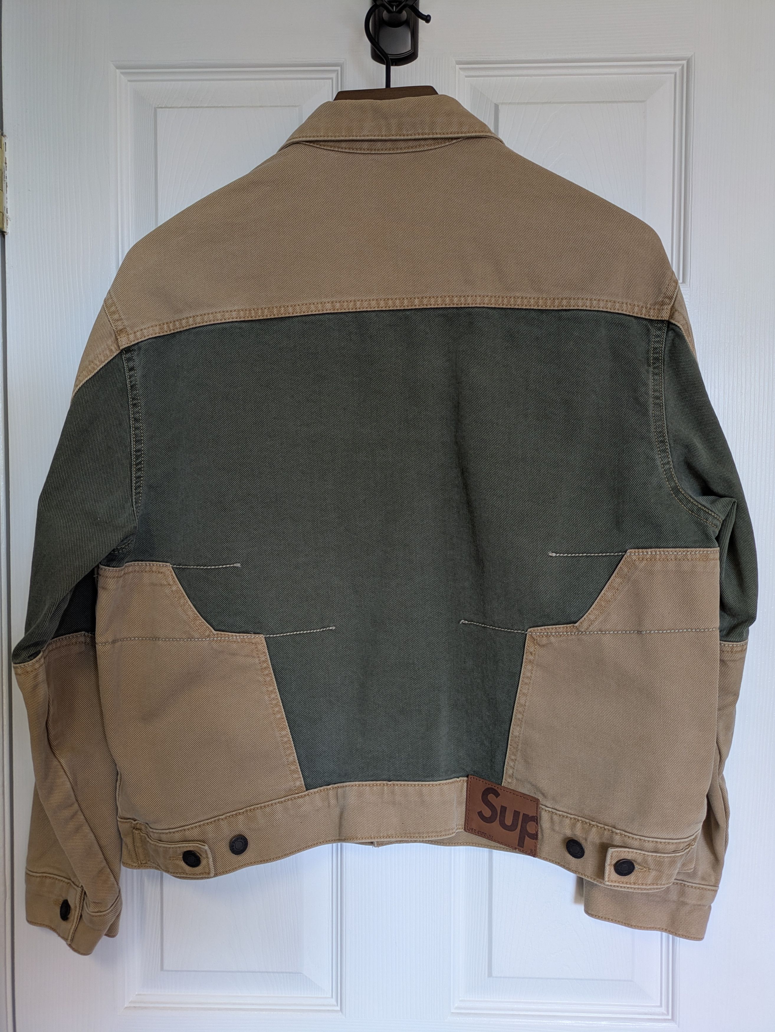 Supreme 2-Tone Paneled Denim Jacket Size US L / EU 52-54 / 3 - 3 Thumbnail