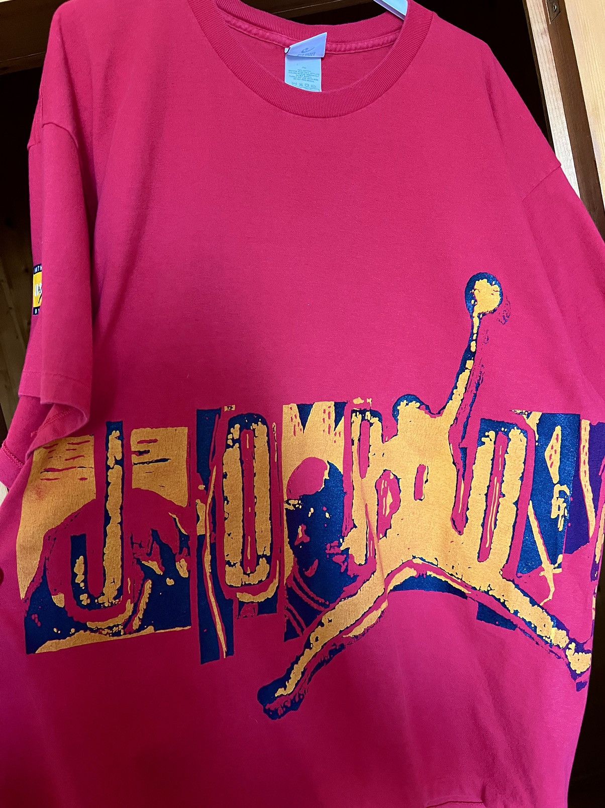 Jordan Brand × Nike × Vintage Nike Jordan t-shirt vintage 90’s big logo made in USA Size US XXL / EU 58 / 5 - 6 Thumbnail