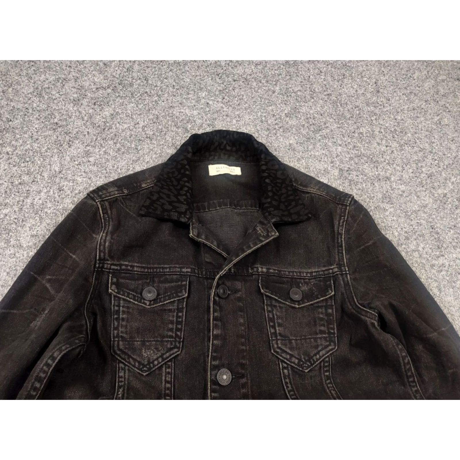 Allsaints VINTAGE Allsaints donlington Distressed Denim Jacket Black Size US S / EU 44-46 / 1 - 7 Thumbnail