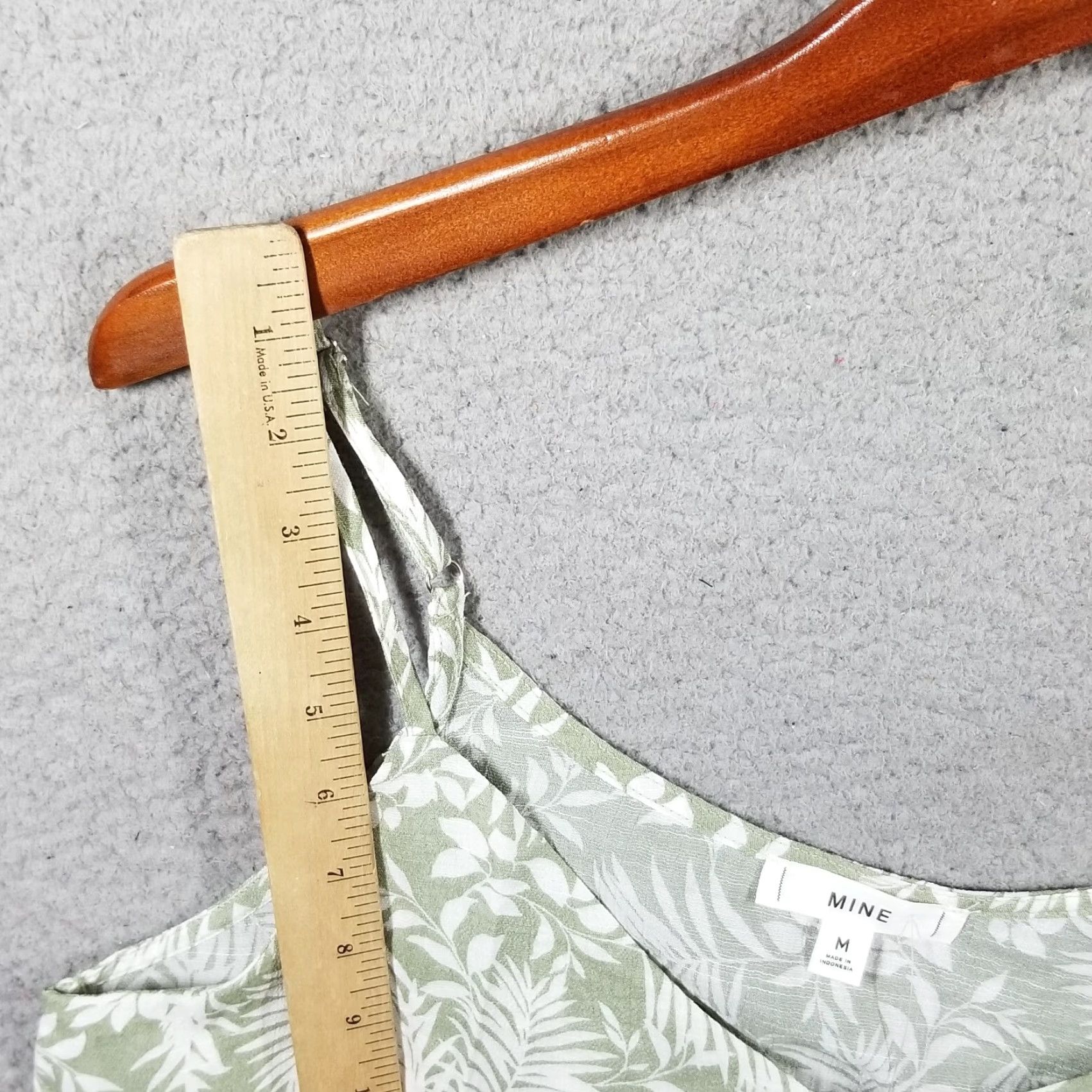 Anthropologie VINTAGE Anthropologie MINE Women's Tank Top Sleeveless Spaghetti Strap Floral Green Medium Size M / US 6-8 / IT 42-44 - 3 Thumbnail