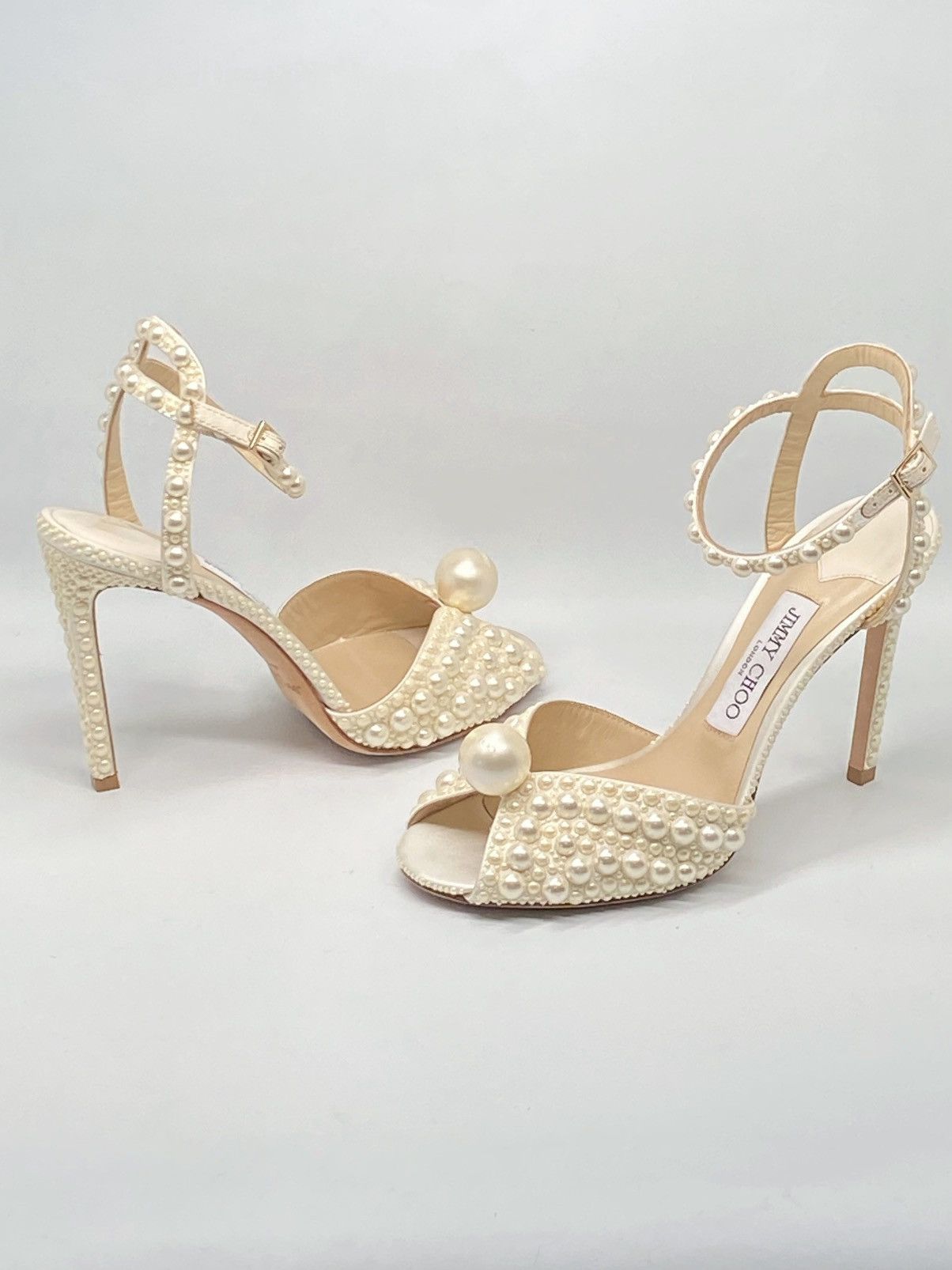 Jimmy Choo Jimmy Choo Sacora 100MM Pearl-Embellished Sandals size 38 Size US 8 / IT 38 - 13 Thumbnail
