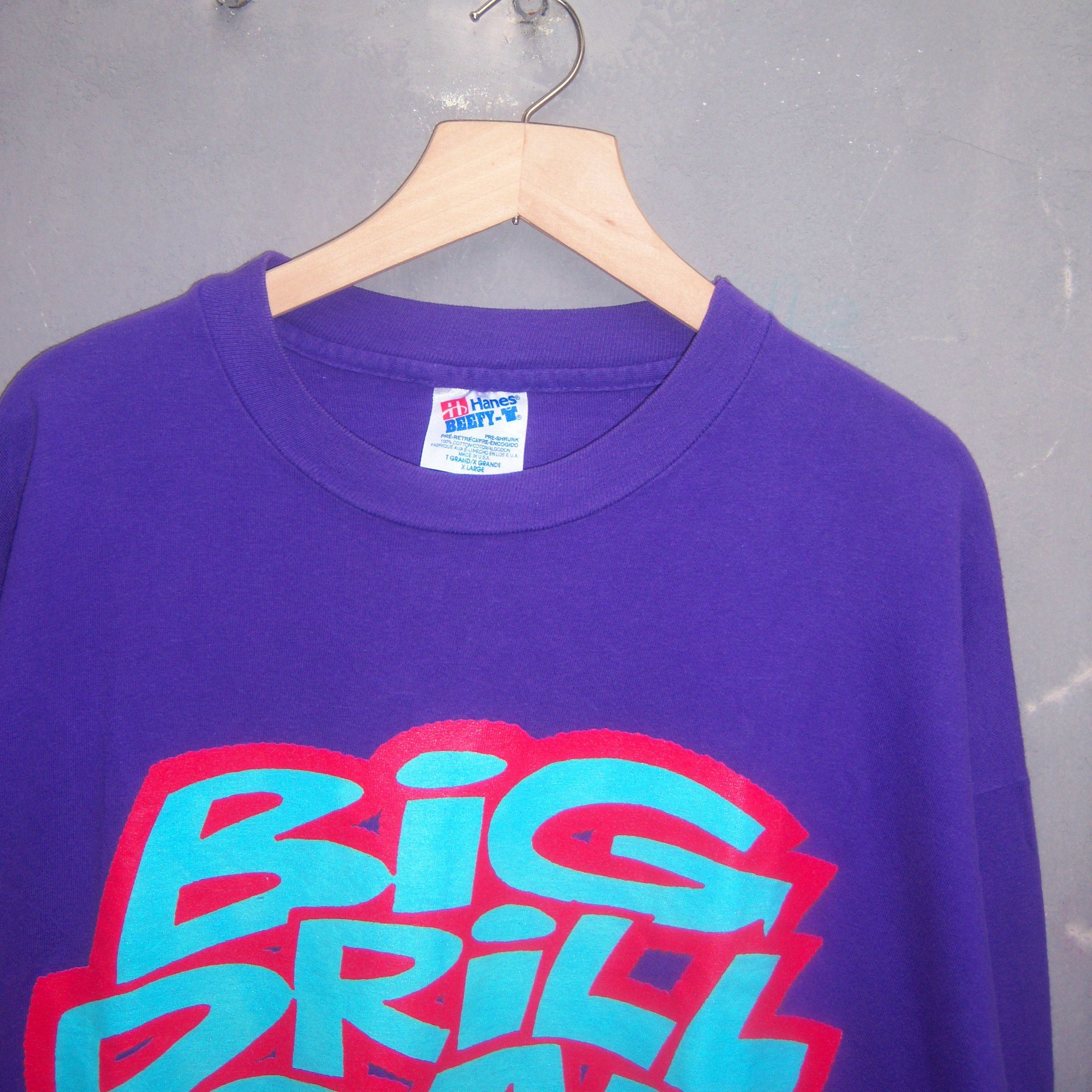Band Tees × Vintage 1991 Big Drill Car - Batch Purple T shirt Size US XL / EU 56 / 4 - 13 Thumbnail