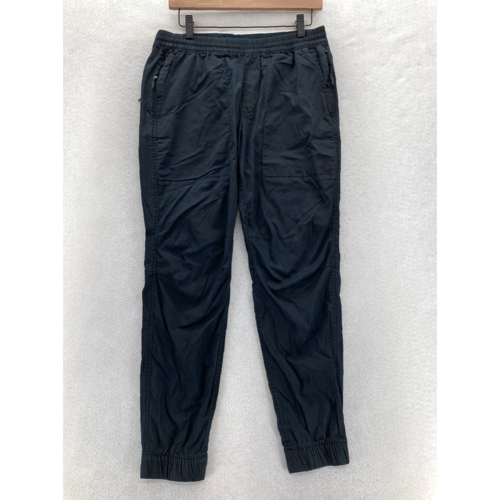 Abercrombie & Fitch Abercrombie & Fitch Tech Jogger Pants Mens Medium Black Stretch Taper Drawstring Size US 31 - 2 Thumbnail