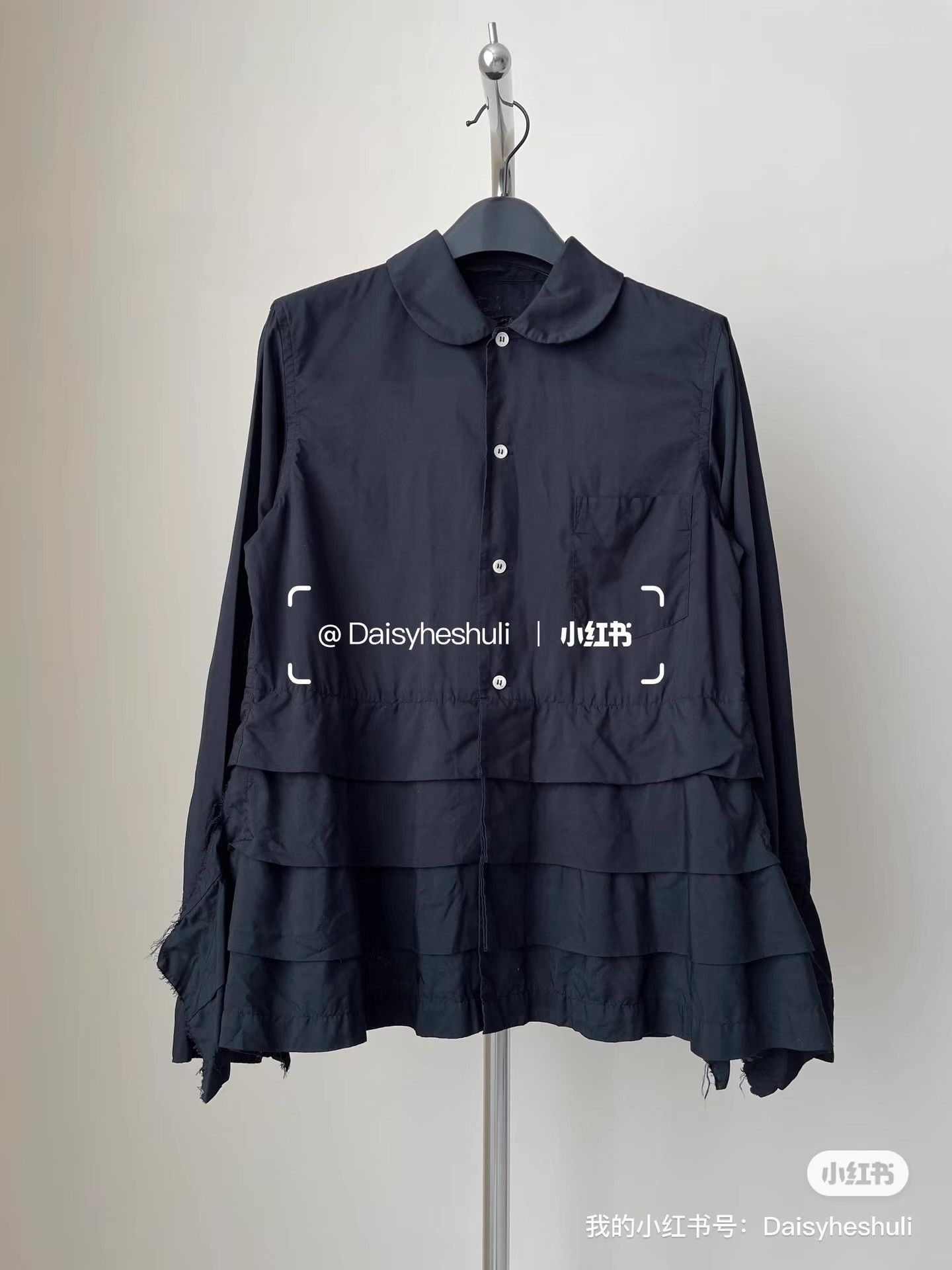 Comme des Garcons Comme des Garçons Main Line Layered Design Black Shirt Ｑ24 Size S / US 4 / IT 40 - 1 Thumbnail