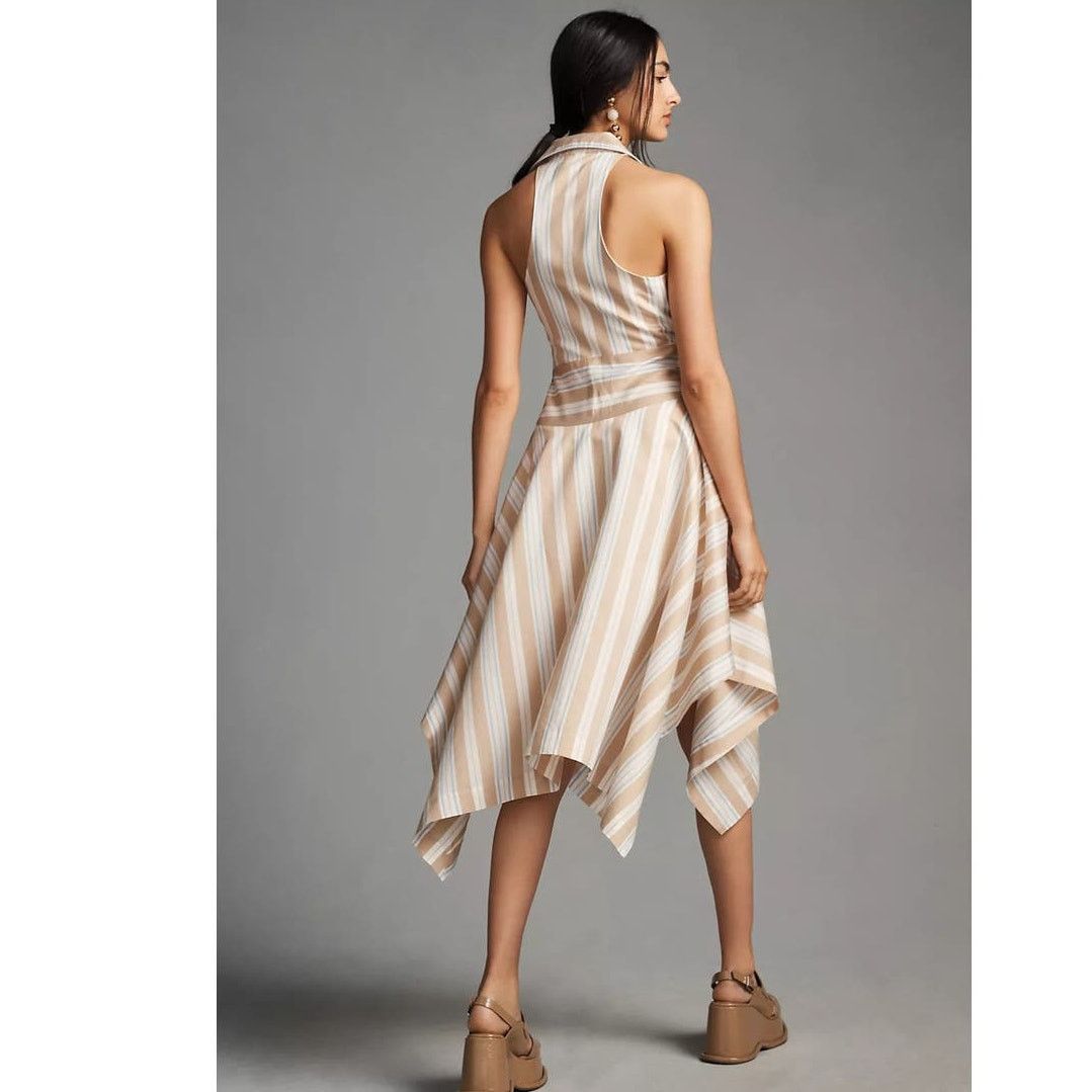 Anthropologie New Anthropologie Maeve Asymmetrical Wrap Shirt Dress $180 Size XL / US 12-14 / IT 48-50 - 8 Thumbnail