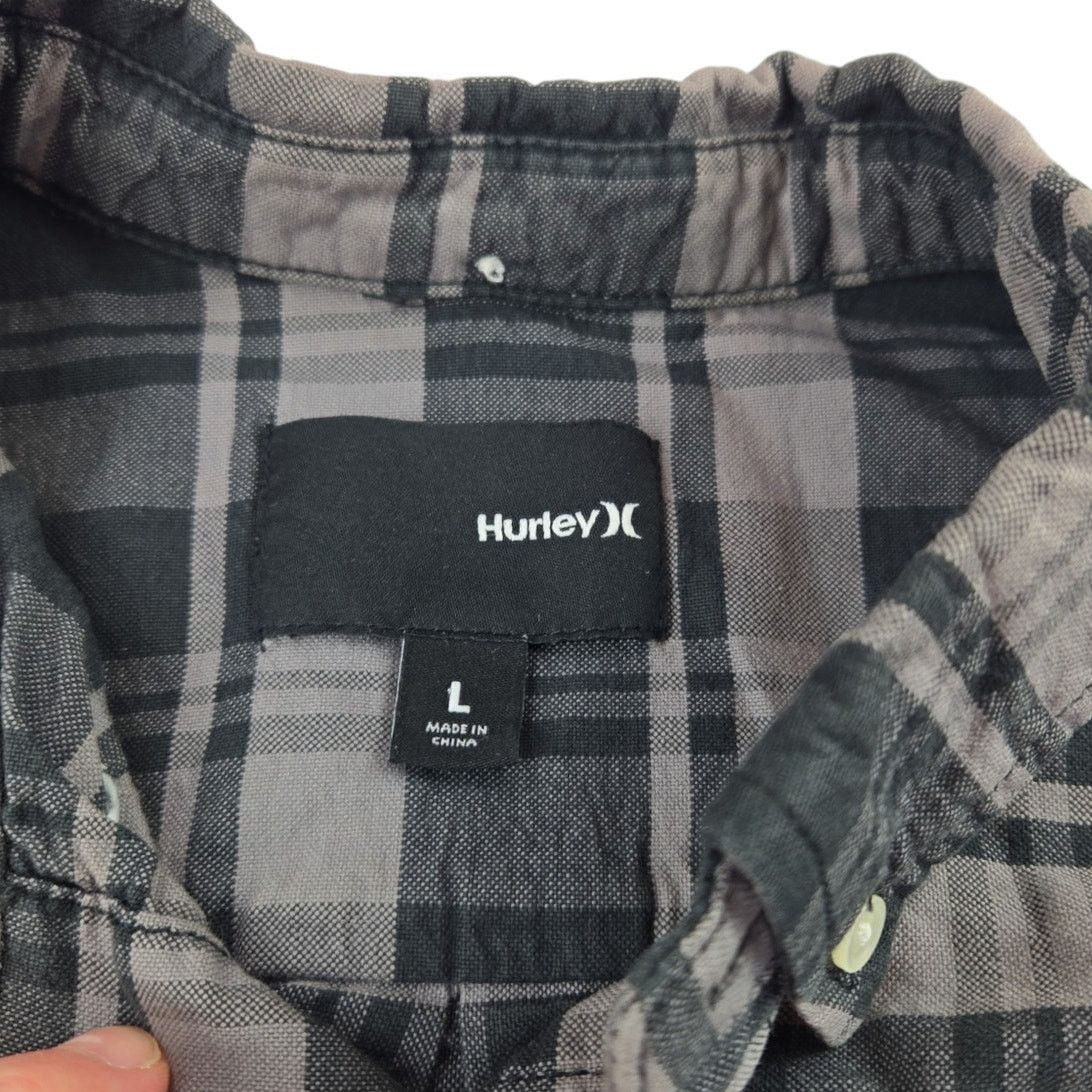 Hurley Hurley | Black & Grey Long Sleeve Button Down | Size Large Size US L / EU 52-54 / 3 - 4 Thumbnail