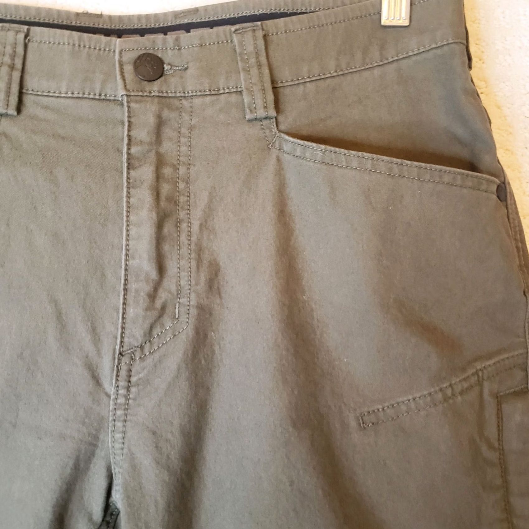 Olive Alaskan HardGear by Duluth Trading Co. Women's Hiking Work Pants Sz 8 REG Olive Vintage Olive Straight Pant Womens Size 30" / US 8 / IT 44 - 5 Thumbnail