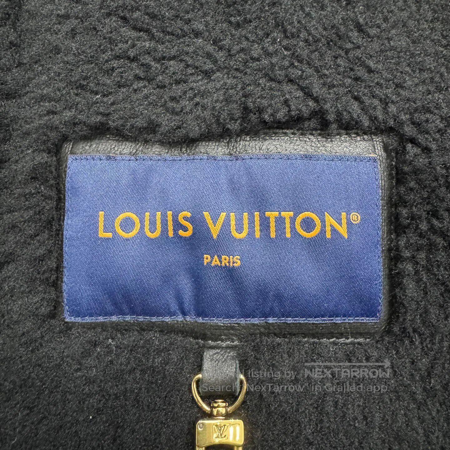 Louis Vuitton Louis Vuitton Dark patterned, aged leather fur jacket in a Size US L / EU 52-54 / 3 - 3 Thumbnail