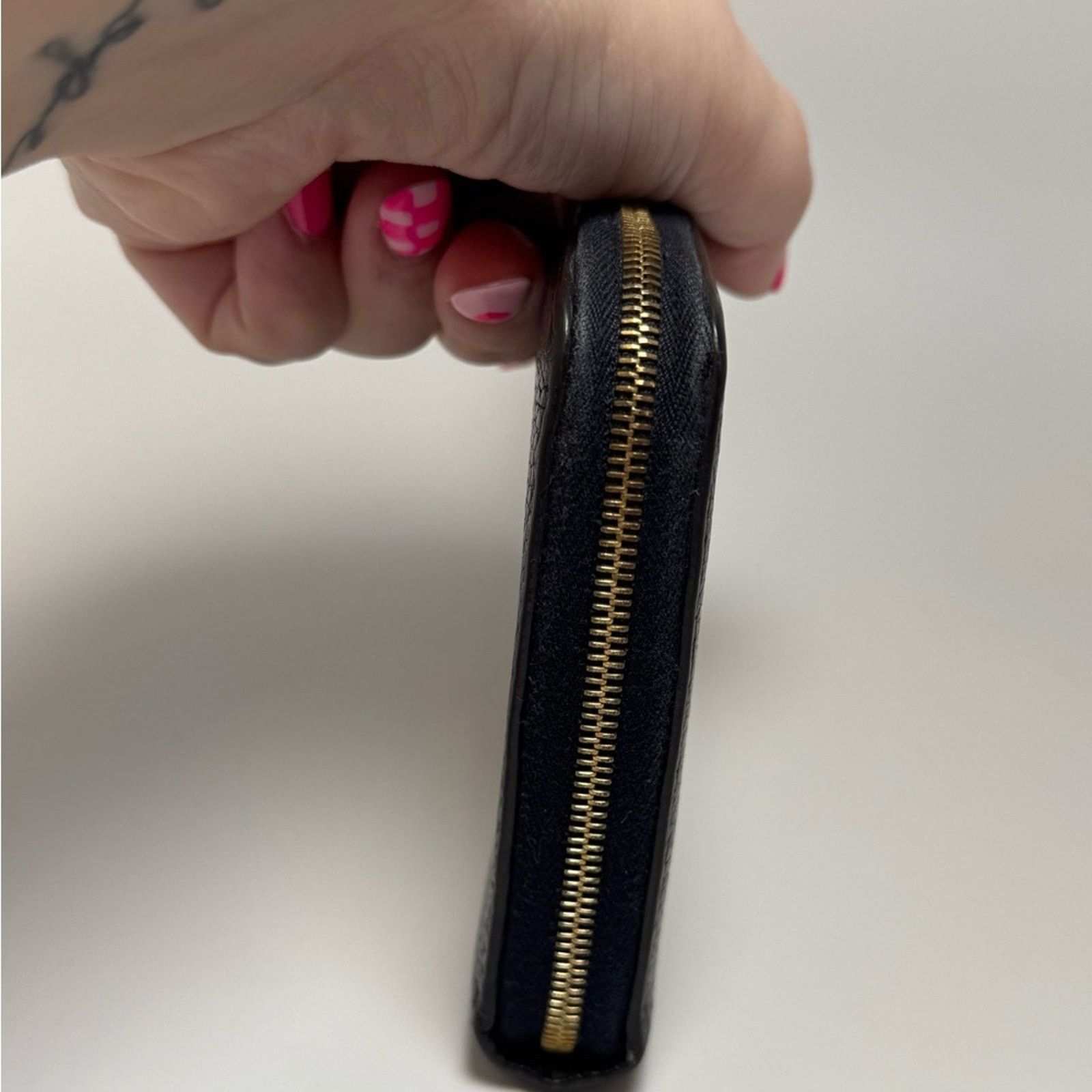 Celine Céline Continental Black Pebbled Leather Zip Wallet Italian Size ONE SIZE - 3 Thumbnail