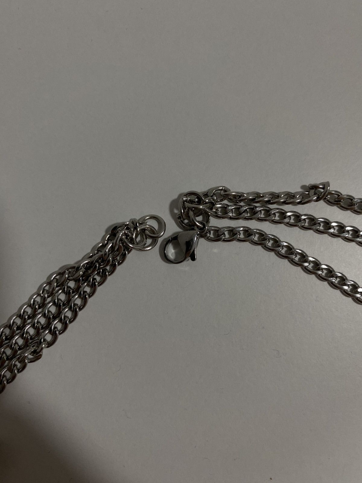 Yohji Yamamoto Yohji Yamamoto Brass Safety Pin Necklace (free size Silver) Size ONE SIZE - 3 Thumbnail
