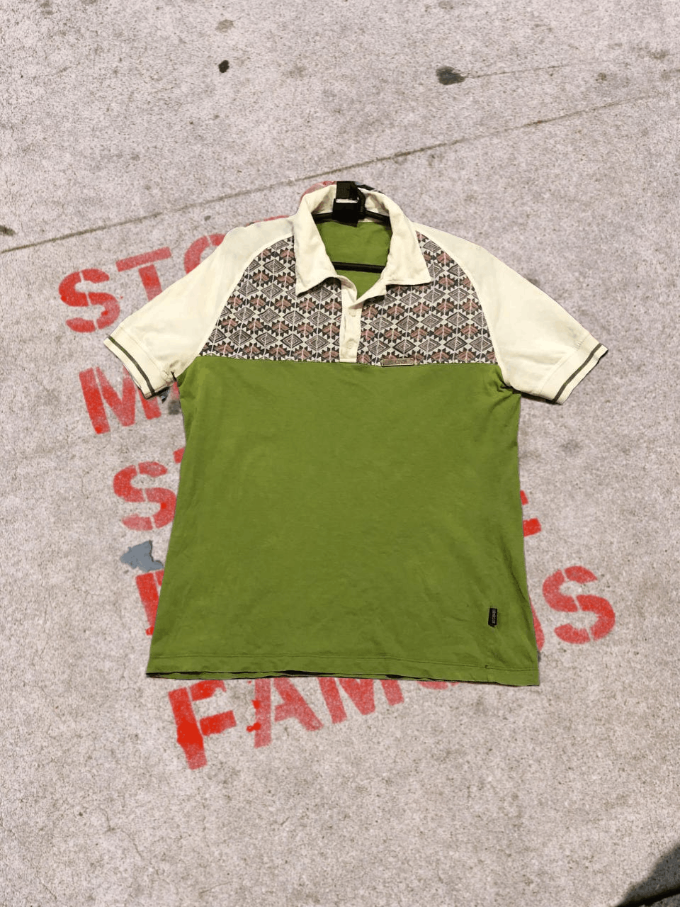 Just Cavalli VINTAGE JUST CAVALLI Green Monogram Polo T-Shirt Size US L / EU 52-54 / 3 - 1 Thumbnail