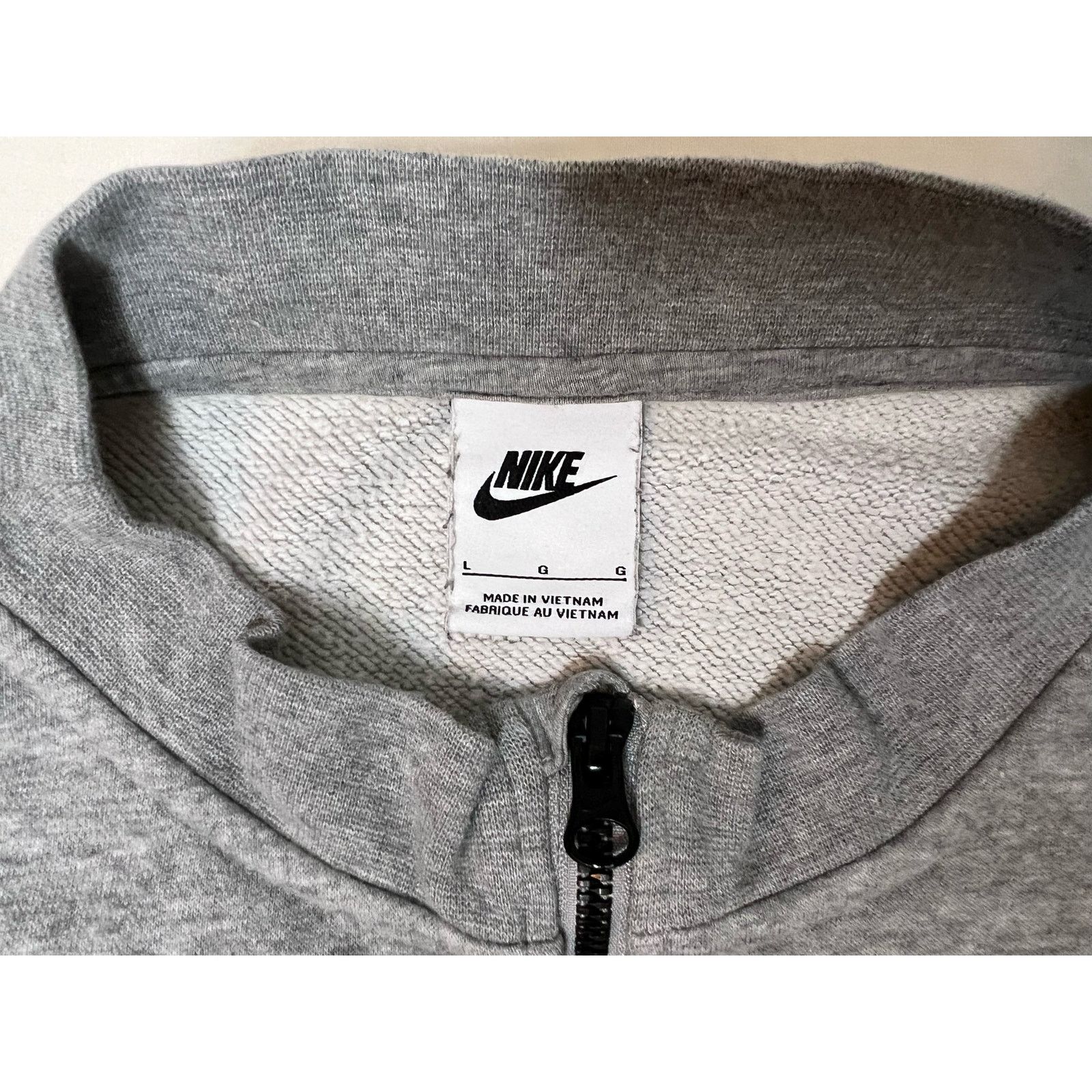 Nike Nike Full Zip Light Grey Hoodless Baggy Sweatshirt Large Size US L / EU 52-54 / 3 - 3 Thumbnail