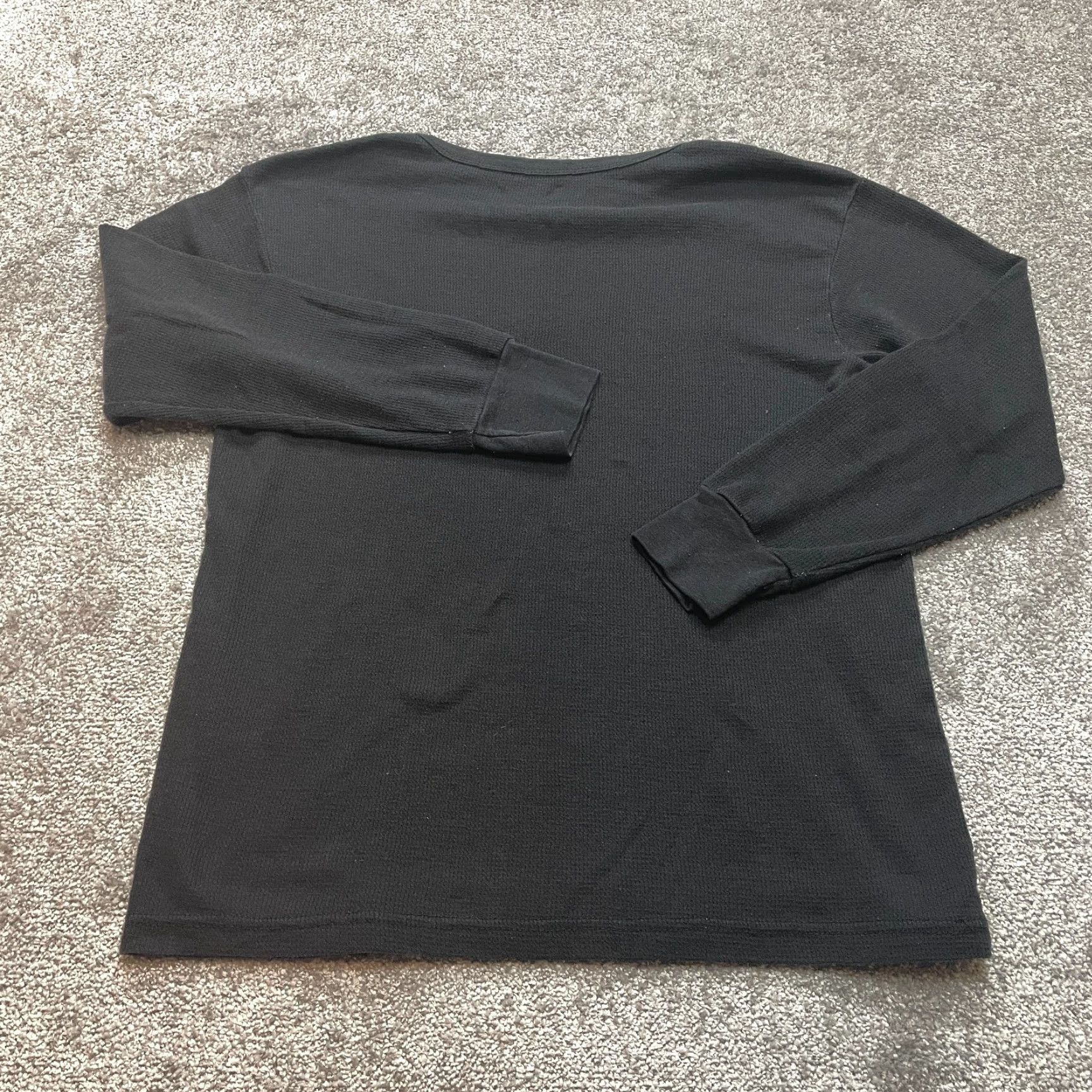 Vintage US Polo Assn. Shirt Adult Medium Black Thermal Long Sleeve Crew Tee Size US M / EU 48-50 / 2 - 7 Thumbnail
