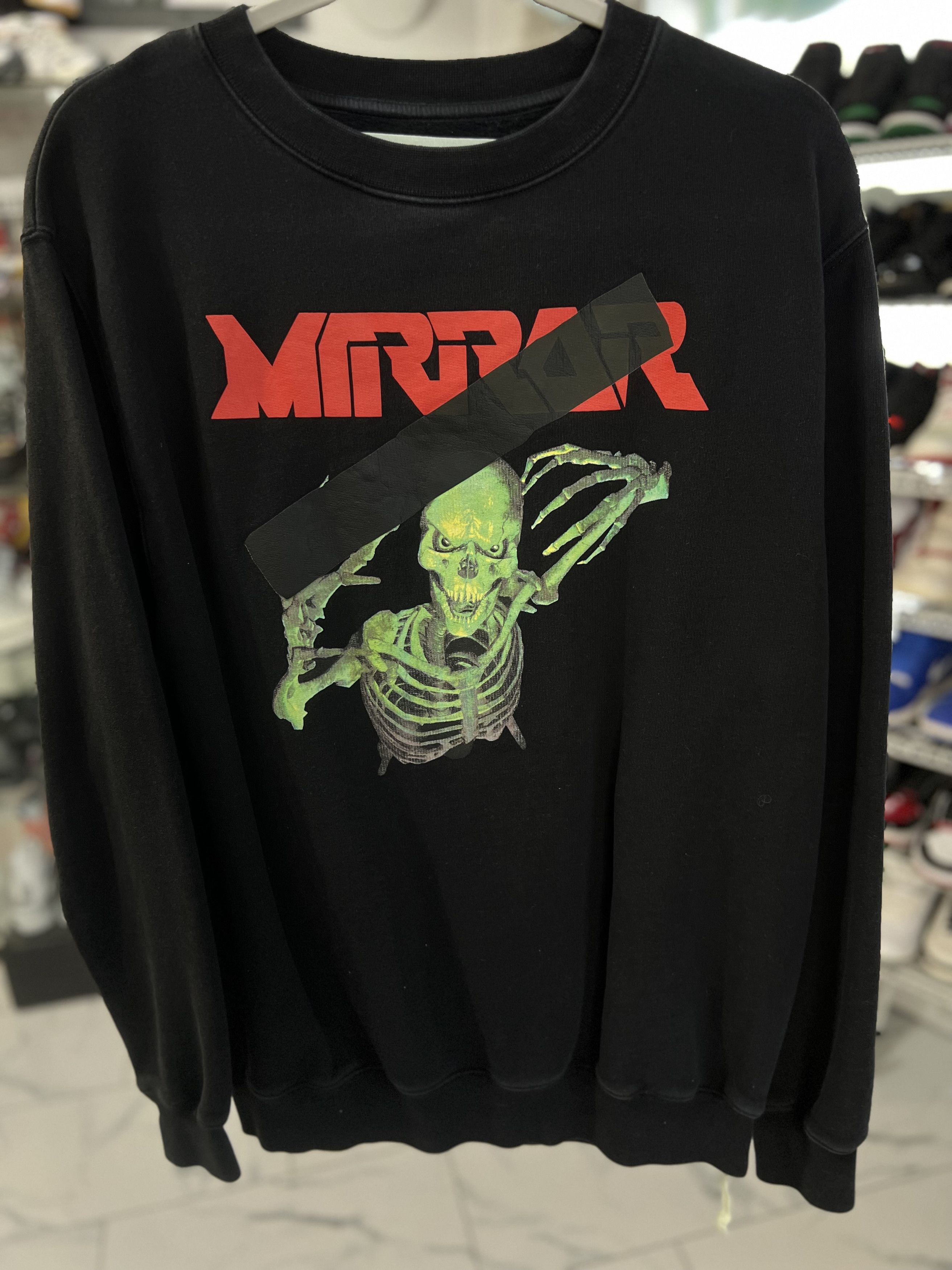 Off white mirror mirror crewneck best sale