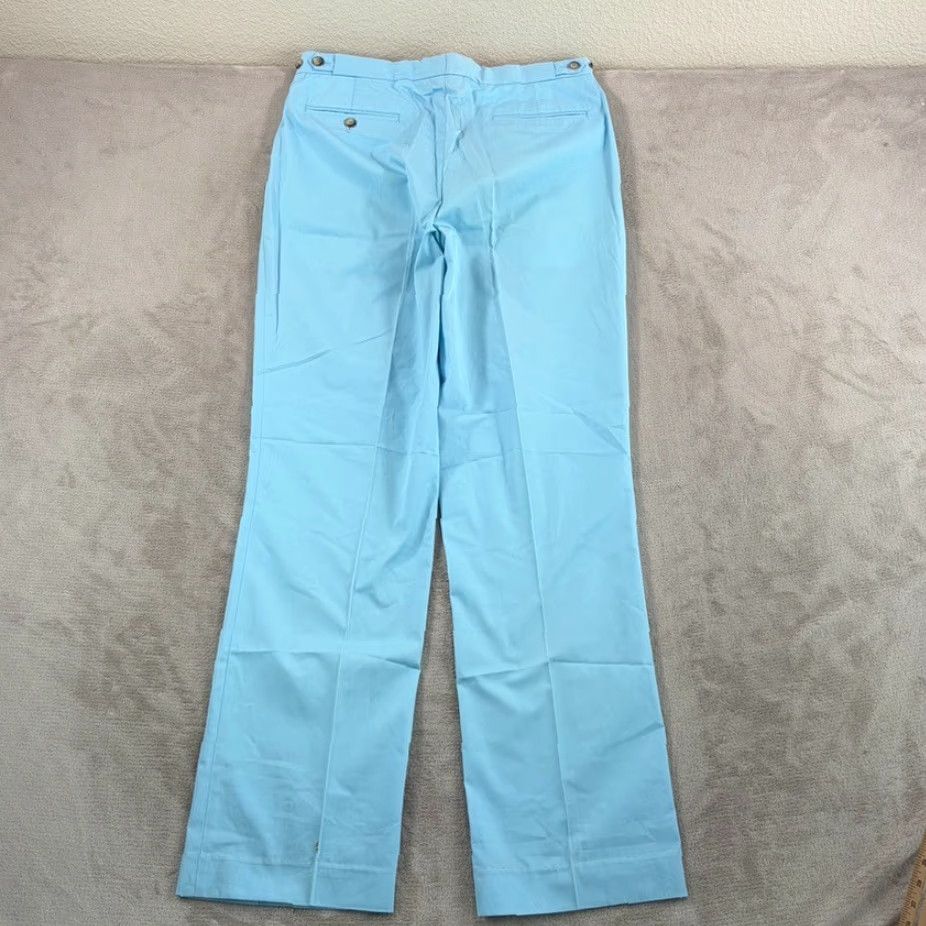 Izod VINTAGE IZOD Dress Pants Blue 36x34 Men Regular 80s Preppy Straight Pleated Button ZIP/Side Tabs Size US 36 / EU 52 - 7 Thumbnail