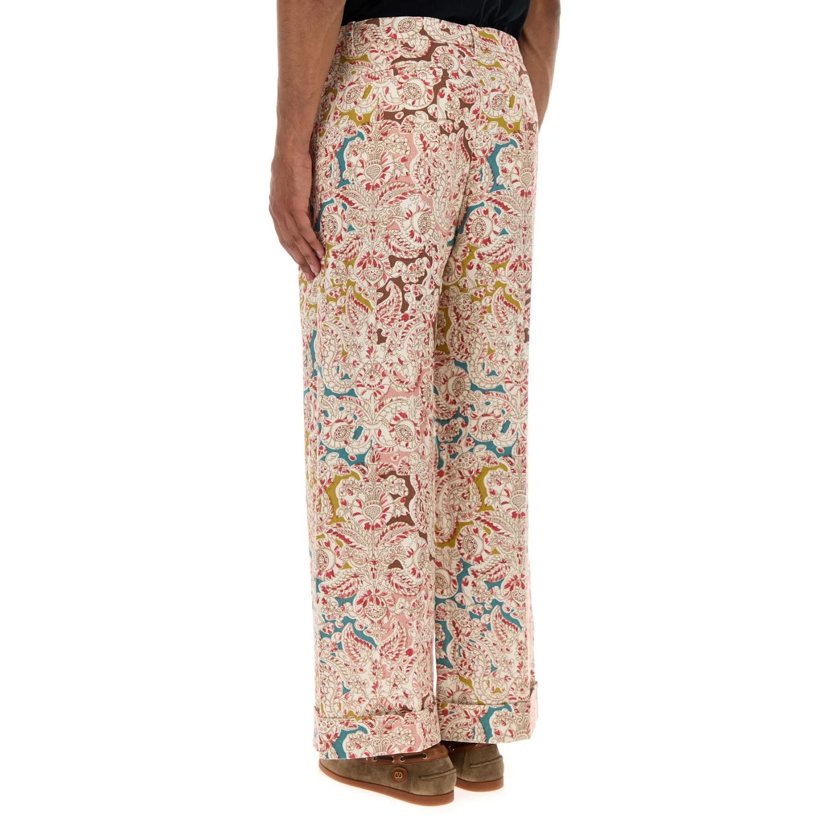 Valentino VALENTINO Printed Hemp Pants New & Authentic (Men's size:US Size US 34 / EU 50 - 4 Thumbnail