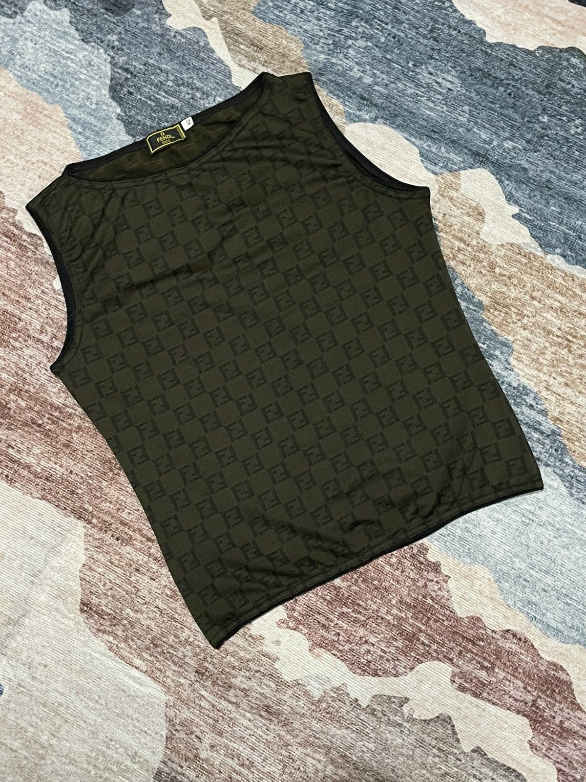 Fendi Fendi Monogram Luxury Iconic Retro Vintage 80/90s Tank Tops Size M / US 6-8 / IT 42-44 - 20 Thumbnail
