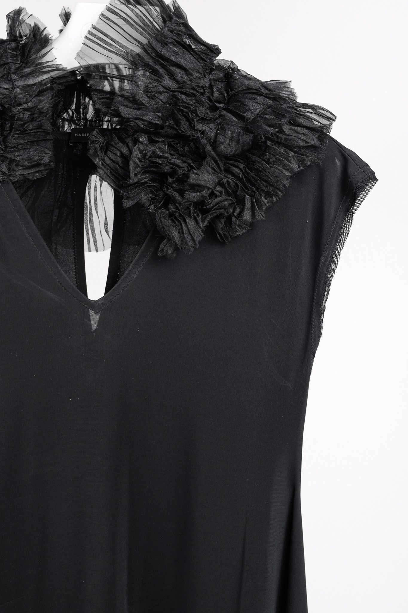 Marie Saint Pierre Marie Saint Pierre Ruffle Neck Asymmetrical Tulle Trim Dress Size M / US 6-8 / IT 42-44 - 5 Thumbnail
