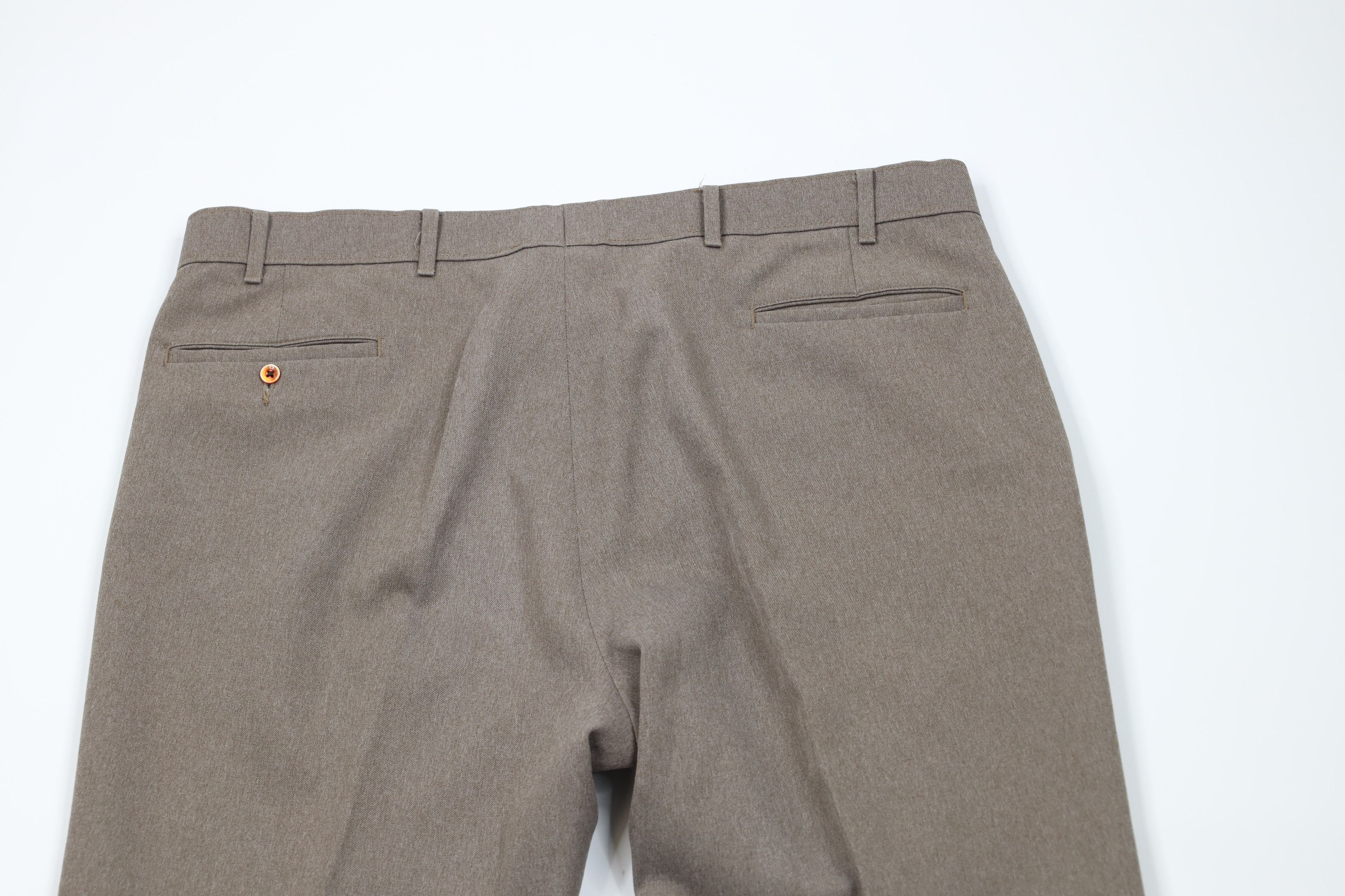 Levi's Vintage 70s Levis Knit Wide Leg Bell Bottoms Pants Brown USA Size US 40 / EU 56 - 12 Thumbnail