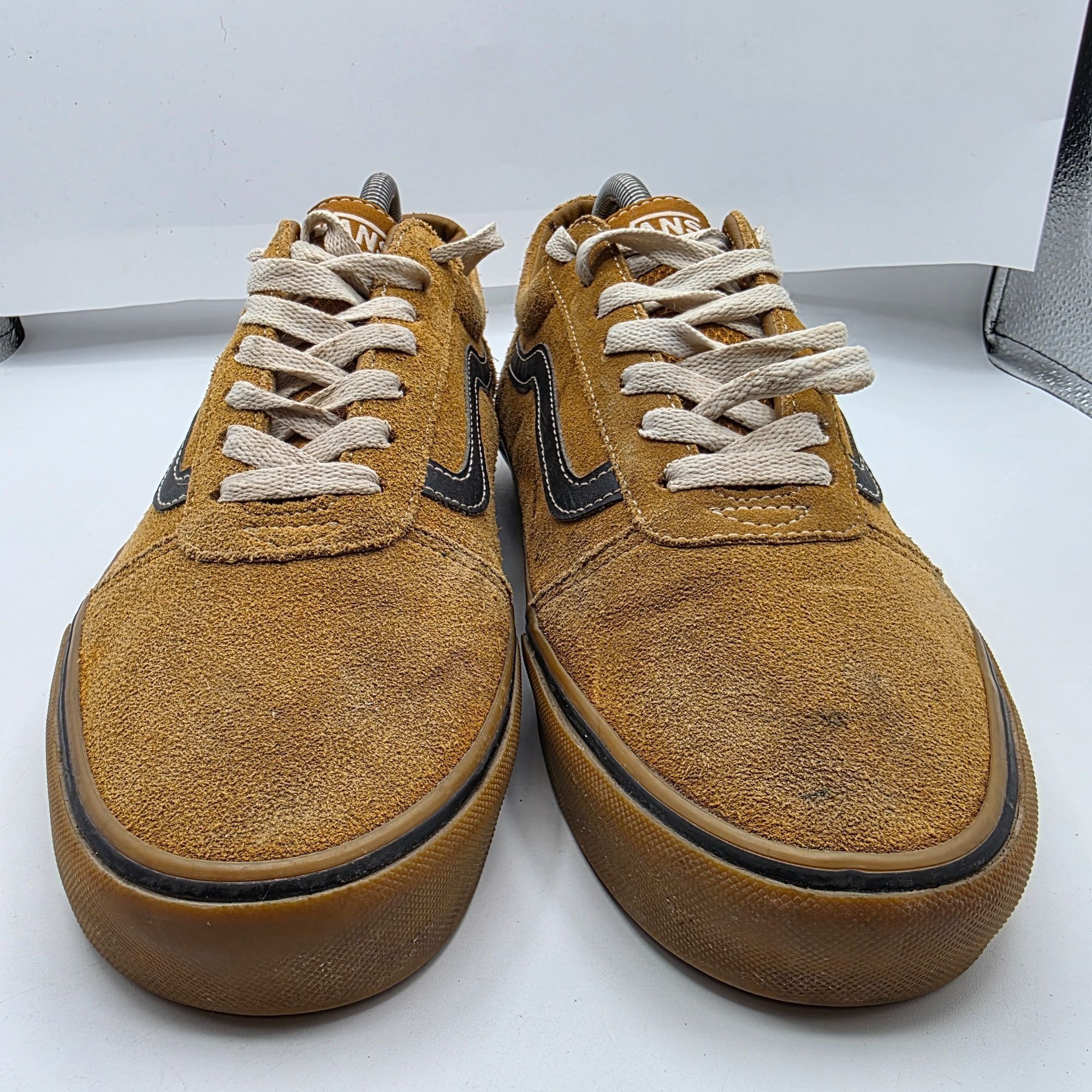 Vans Vans Ward Mens Shoes Size 9.5 Tan Black Stripe Lace-Up Low T Size US 9.5 / EU 42-43 - 2 Thumbnail