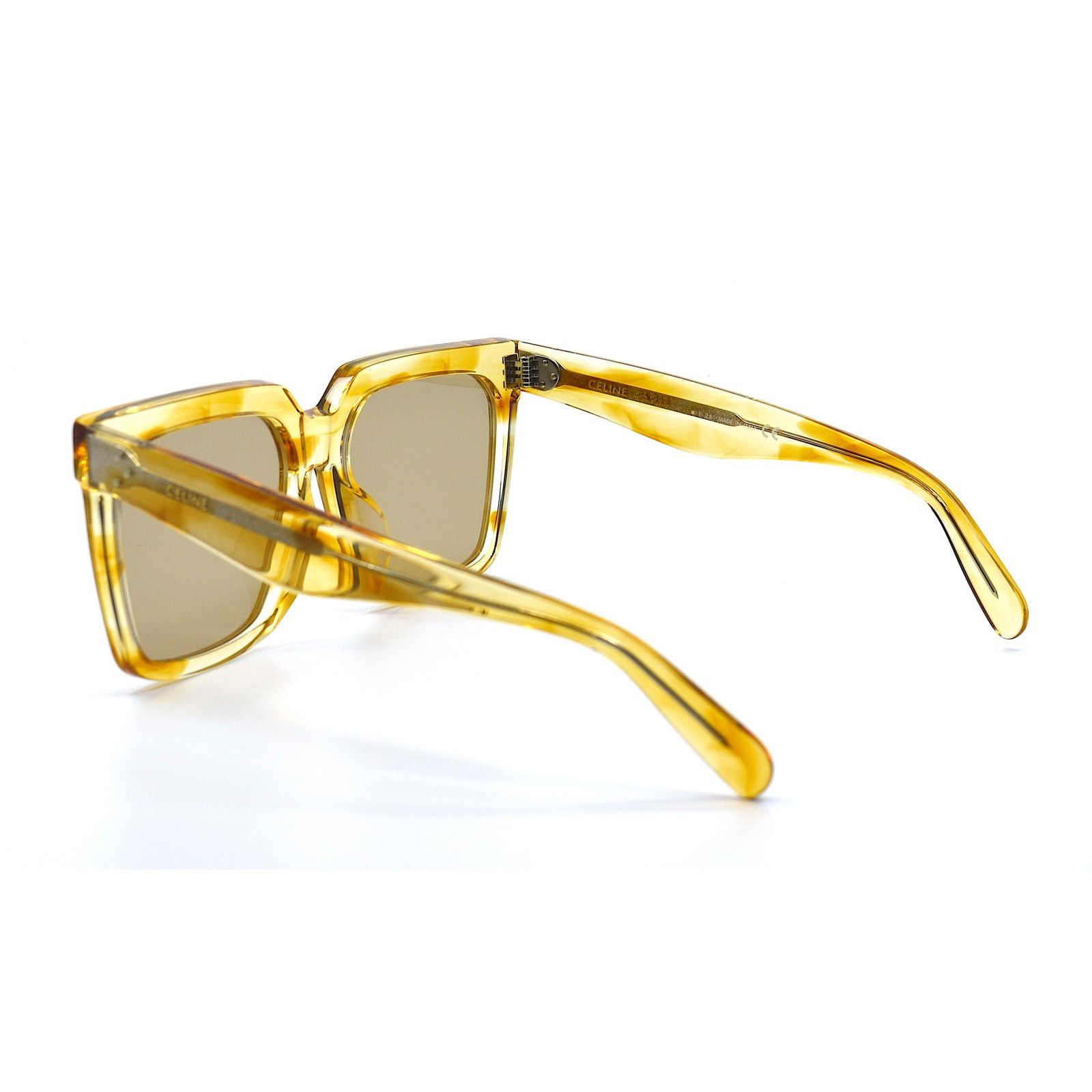 Celine CELINE PARIS CL4055FN 55E STRIPED HONEY HAVANA SUNGLASSES Size ONE SIZE - 4 Thumbnail