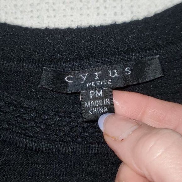 Vintage Cyrus Black Knitted Nylon & Rayon Long Sleeve Sz PM Sweater Size M / US 6-8 / IT 42-44 - 5 Thumbnail