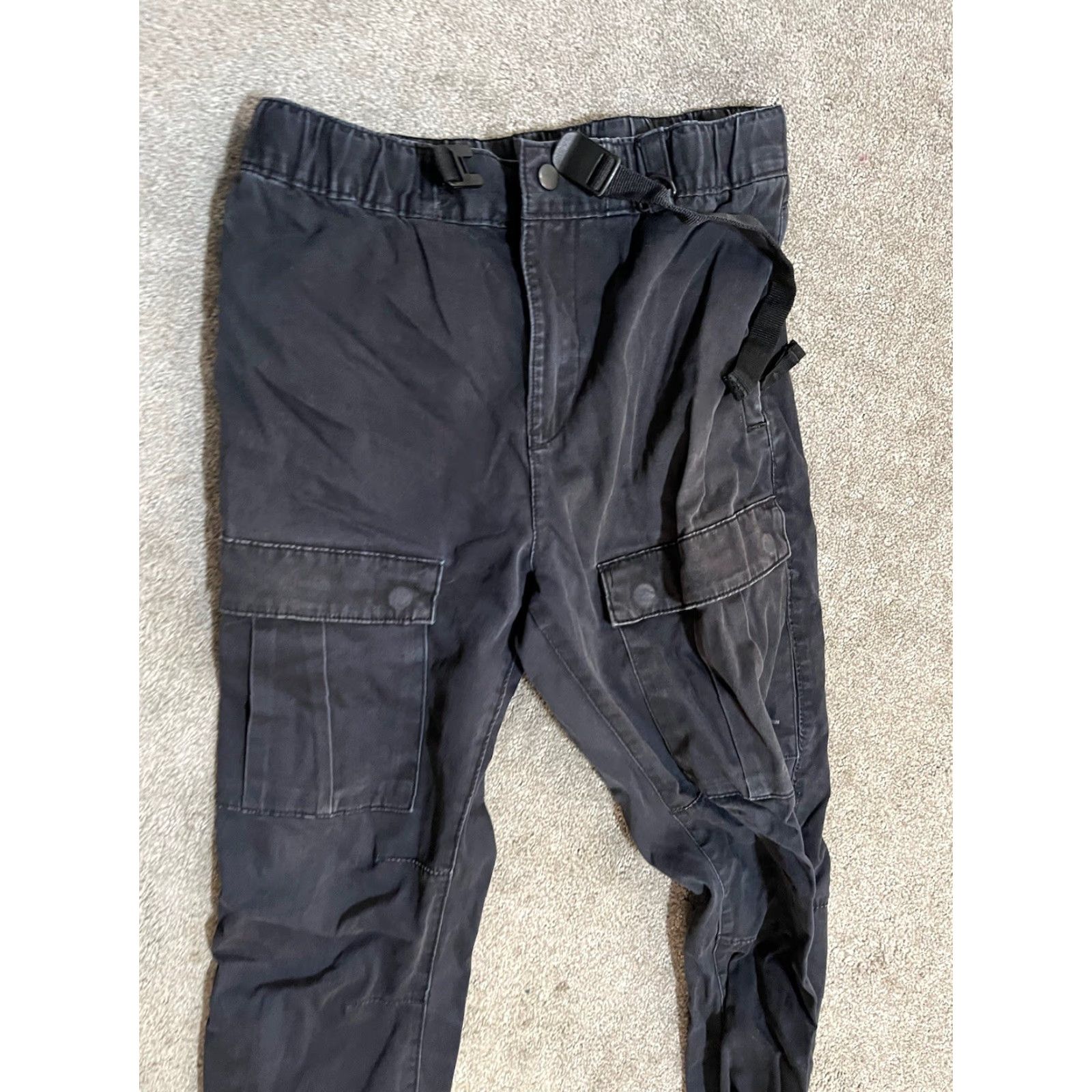 H&M H&M Slim Fit Cargo Jogger Pants Size Small Color Black Elastic Waist Women Pants Jogger Casual Size 26" / US 2 / IT 38 - 2 Thumbnail