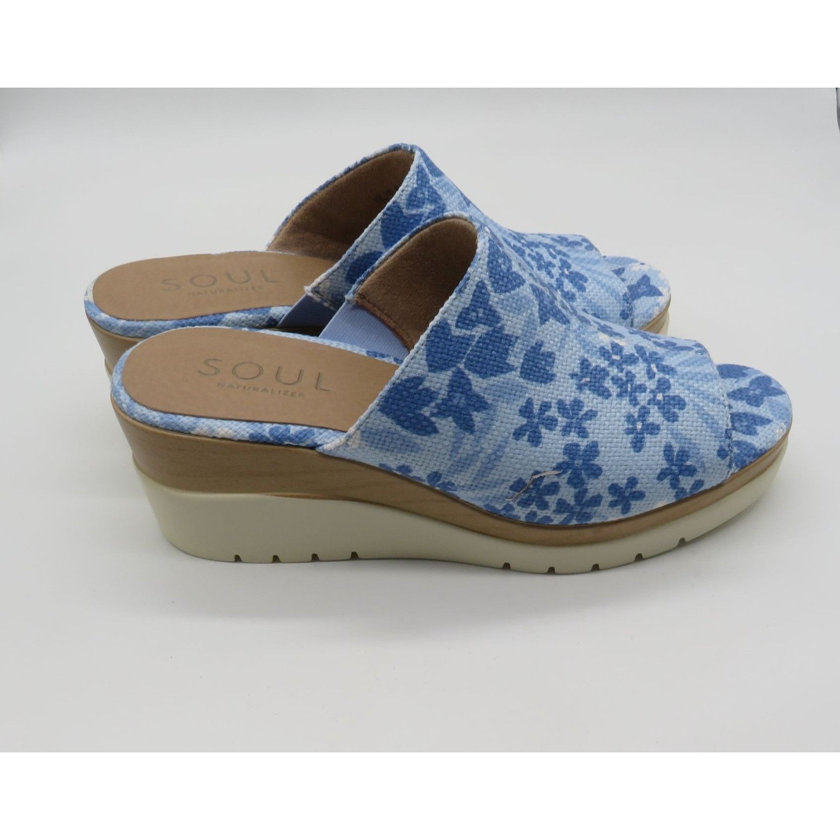 Other Soul Naturalizer Women's Blue Floral Print Wedge Sandals 9.5 Size US 9.5 / IT 39.5 - 1 Thumbnail