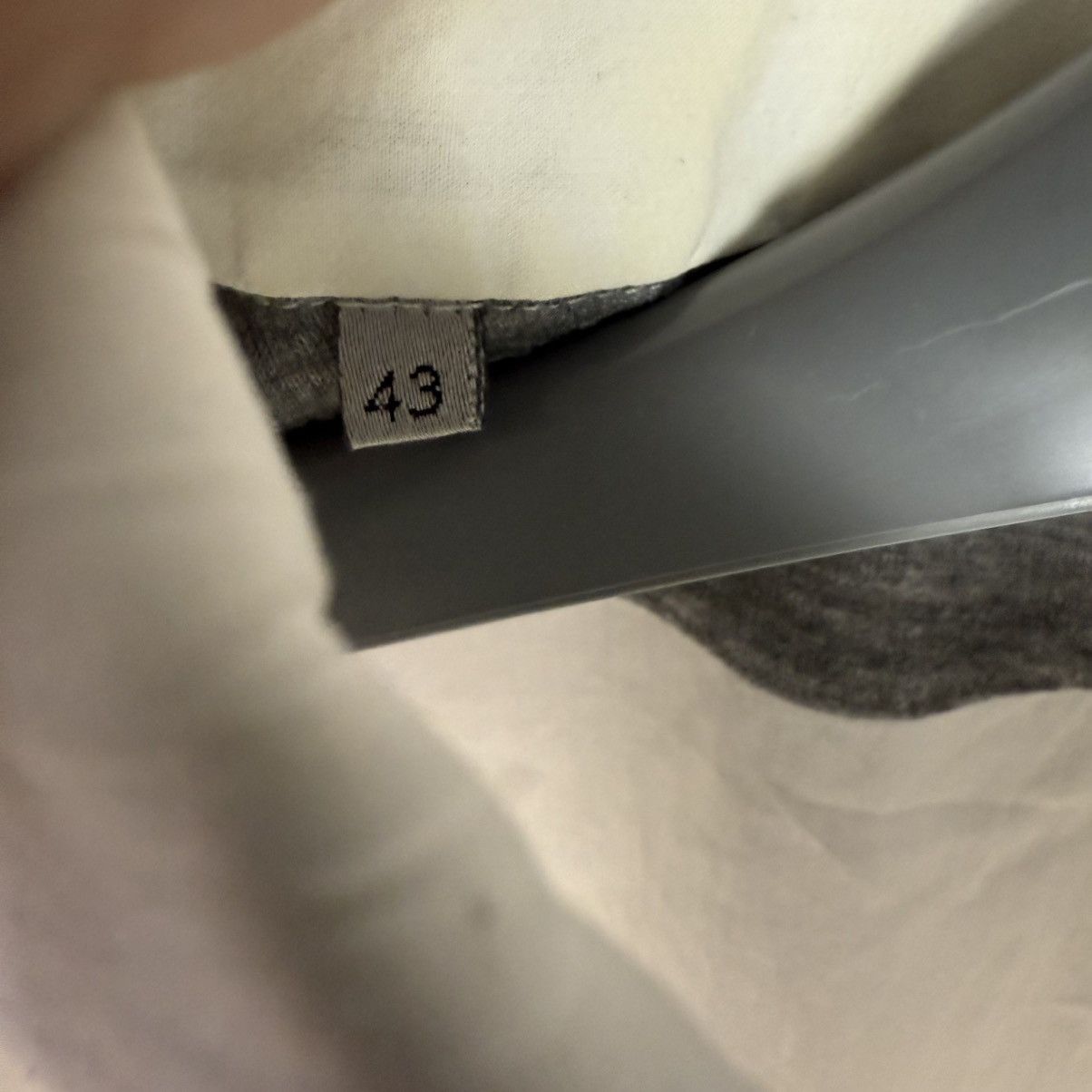 Dior × Hedi Slimane SS07 Dior Homme Grey Jersey Insert White Size US L / EU 52-54 / 3 - 4 Thumbnail