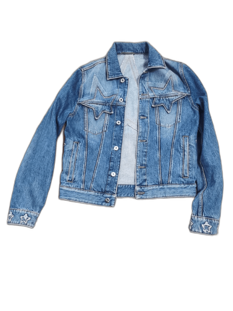 Valentino Valentino Star Pattern Denim Jacket Size US M / EU 48-50 / 2 - 1 Thumbnail