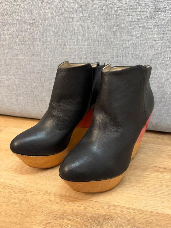 Other Finsk Ankle Wedge Boots Black Platform size 37 Size US 7 / IT 37 - 6 Thumbnail
