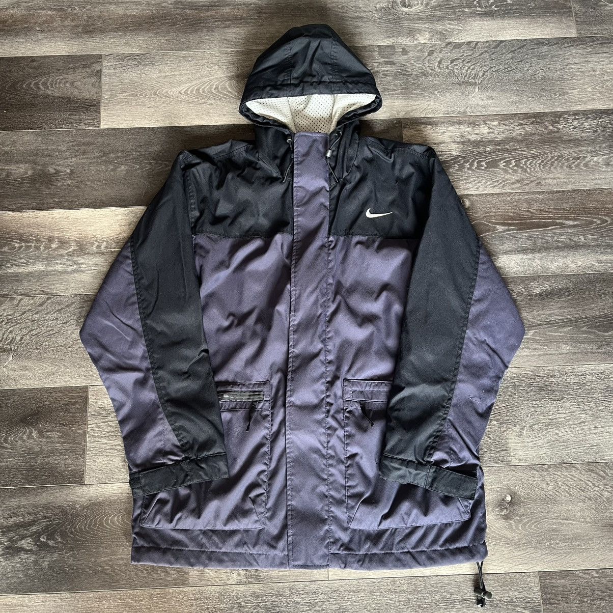 Nike Vintage Y2K Nike Basic Swoosh Logo Hooded Windbreaker Jacket Size US S / EU 44-46 / 1 - 1 Thumbnail